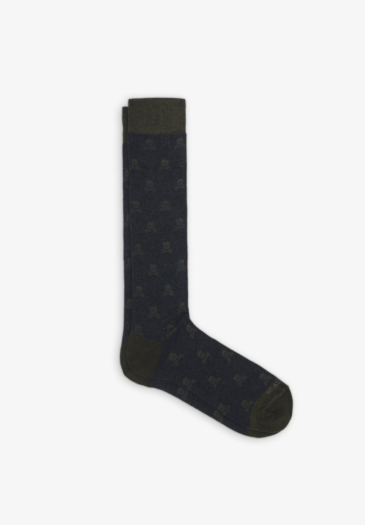 CONTRAST SKULL SOCKS