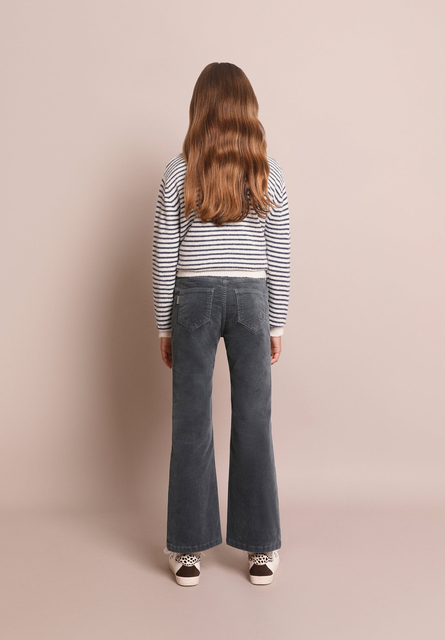 CORDUROY FLARE TROUSERS WITH BUTTONS