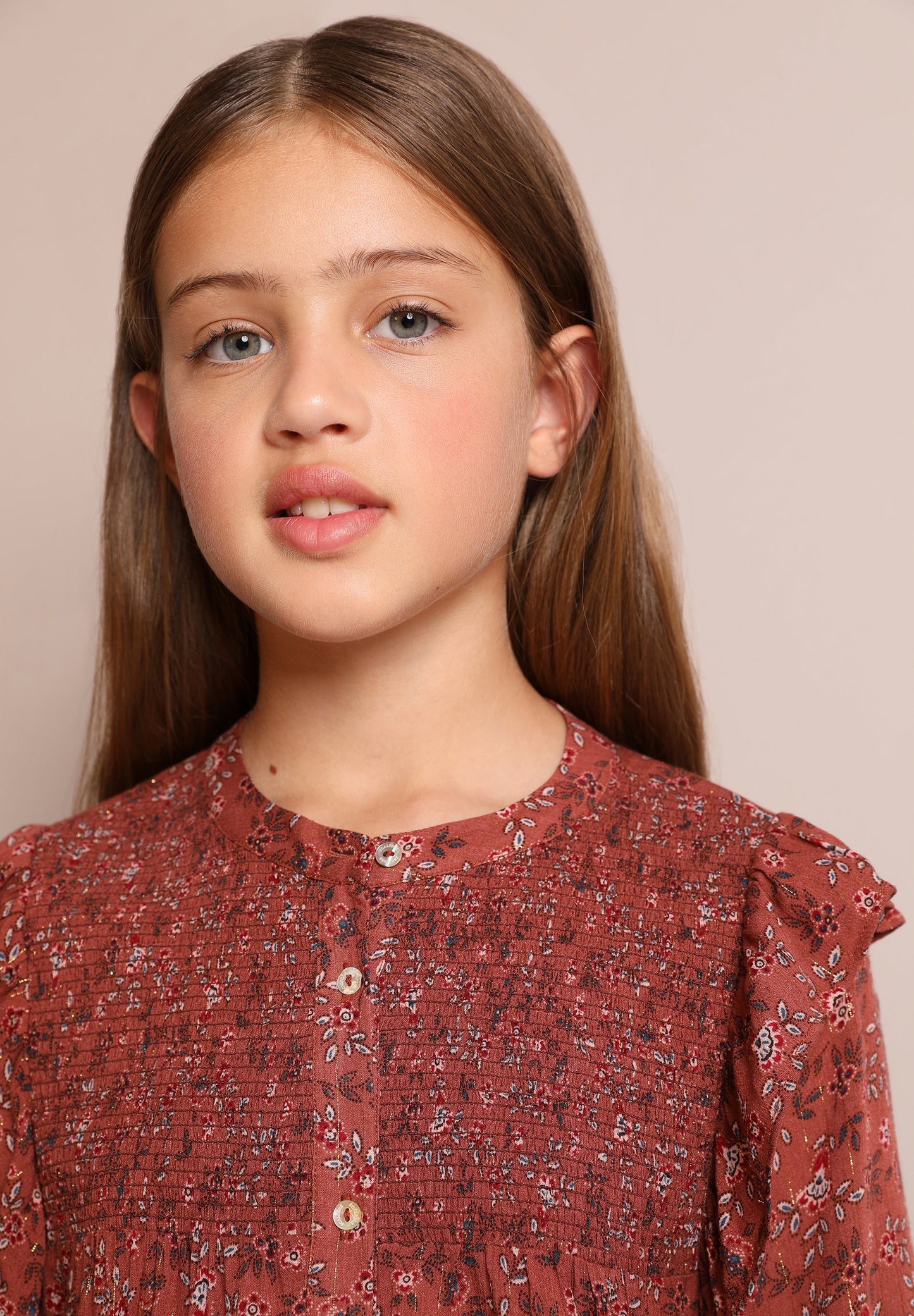 PRINTED BLOUSE WITH LUREX