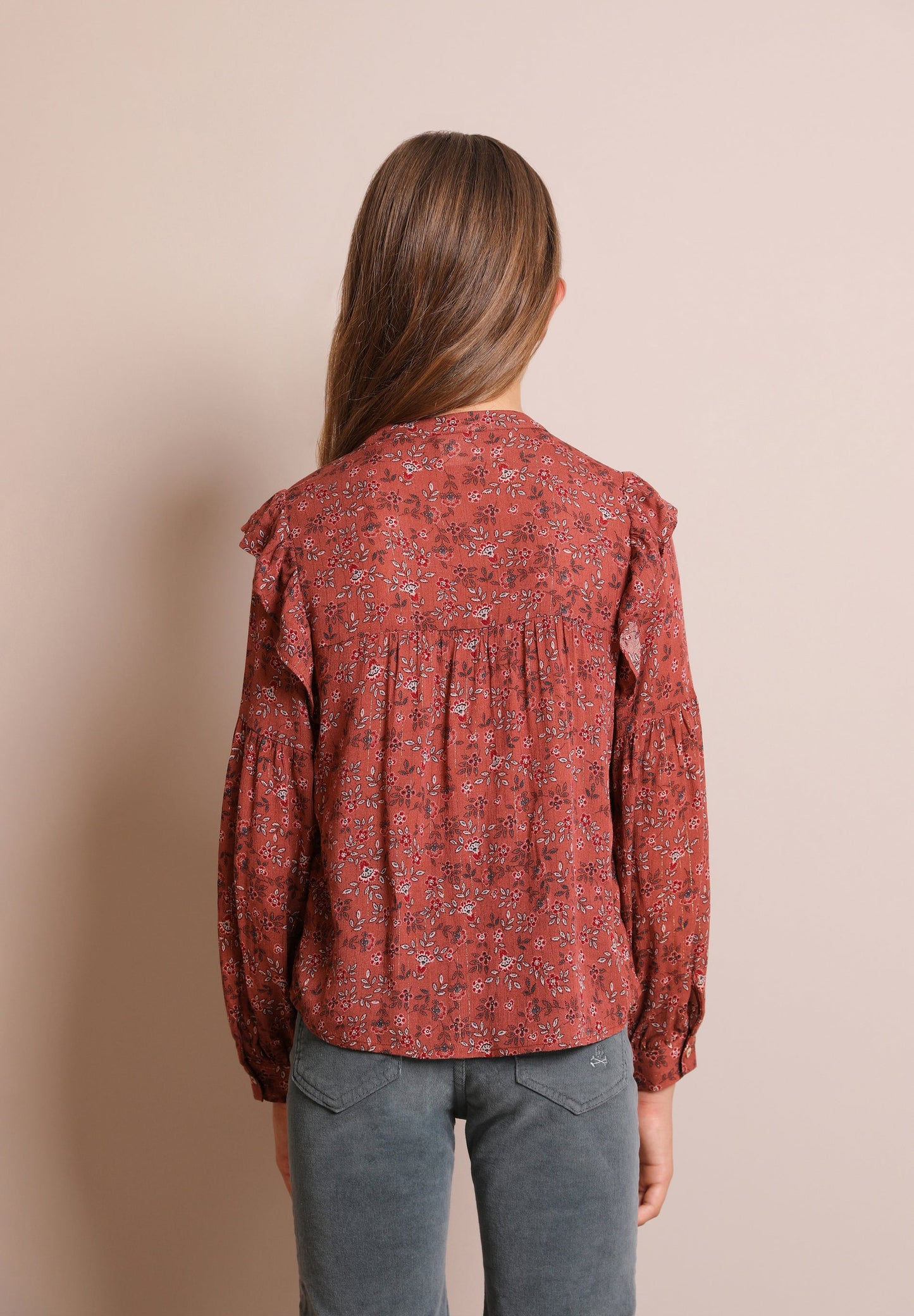 PRINTED BLOUSE WITH LUREX