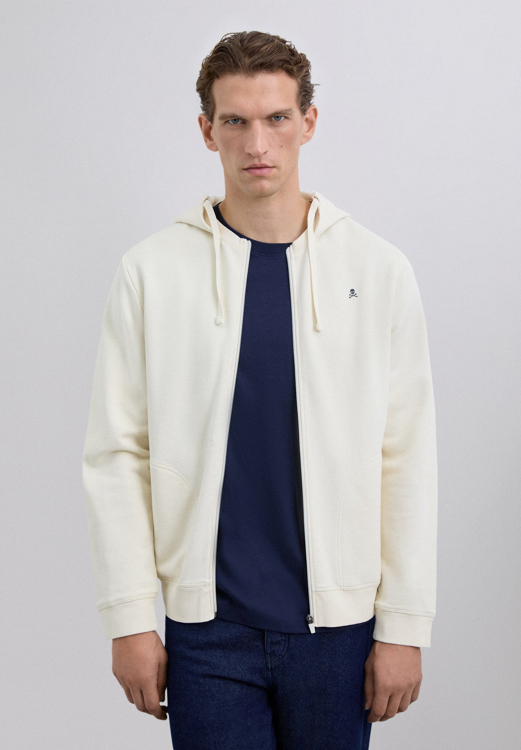 SUDADERA CAPUCHA BORDADA CONTRASTE - Scalpers