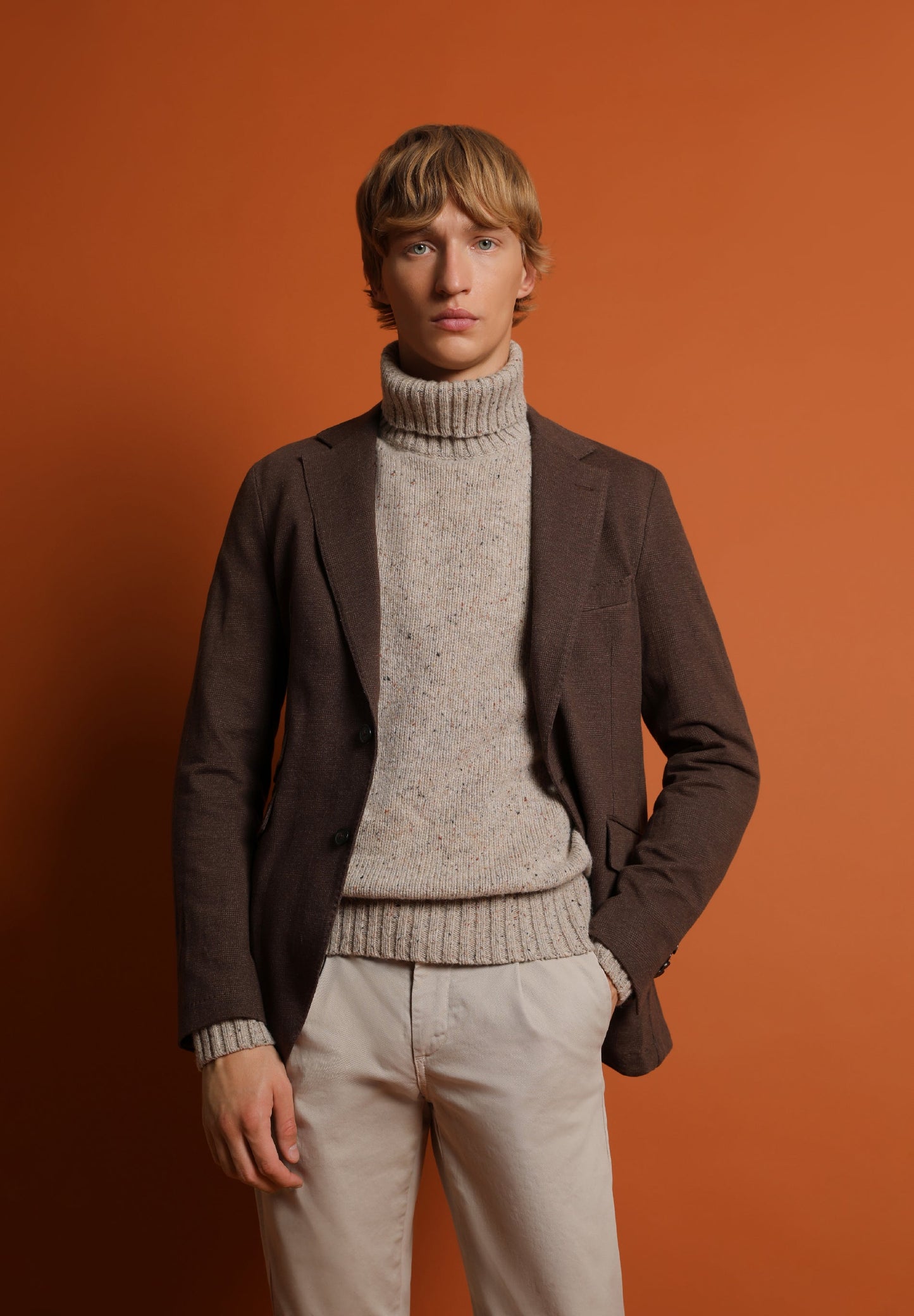 CHECKED COTTON BLAZER