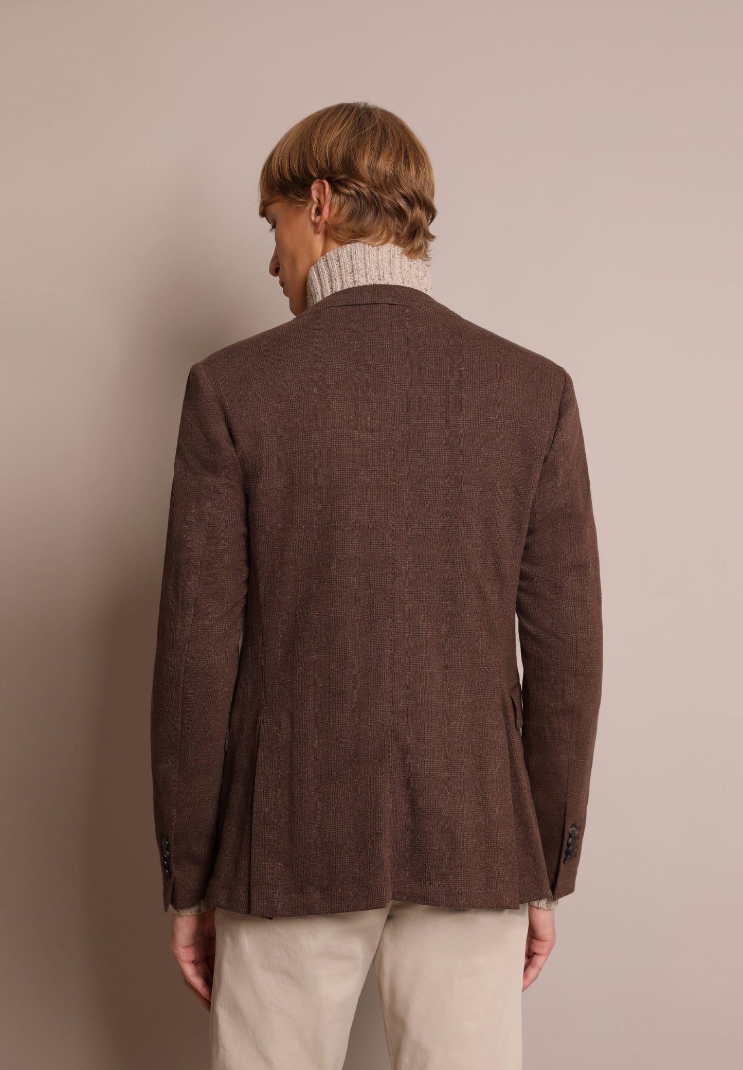 CHECKED COTTON BLAZER