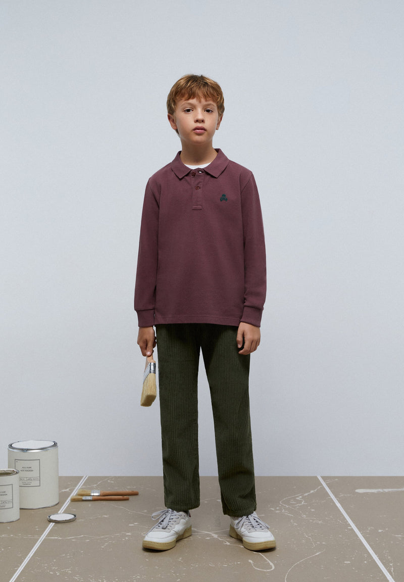 LONG SLEEVE POLO SHIRT