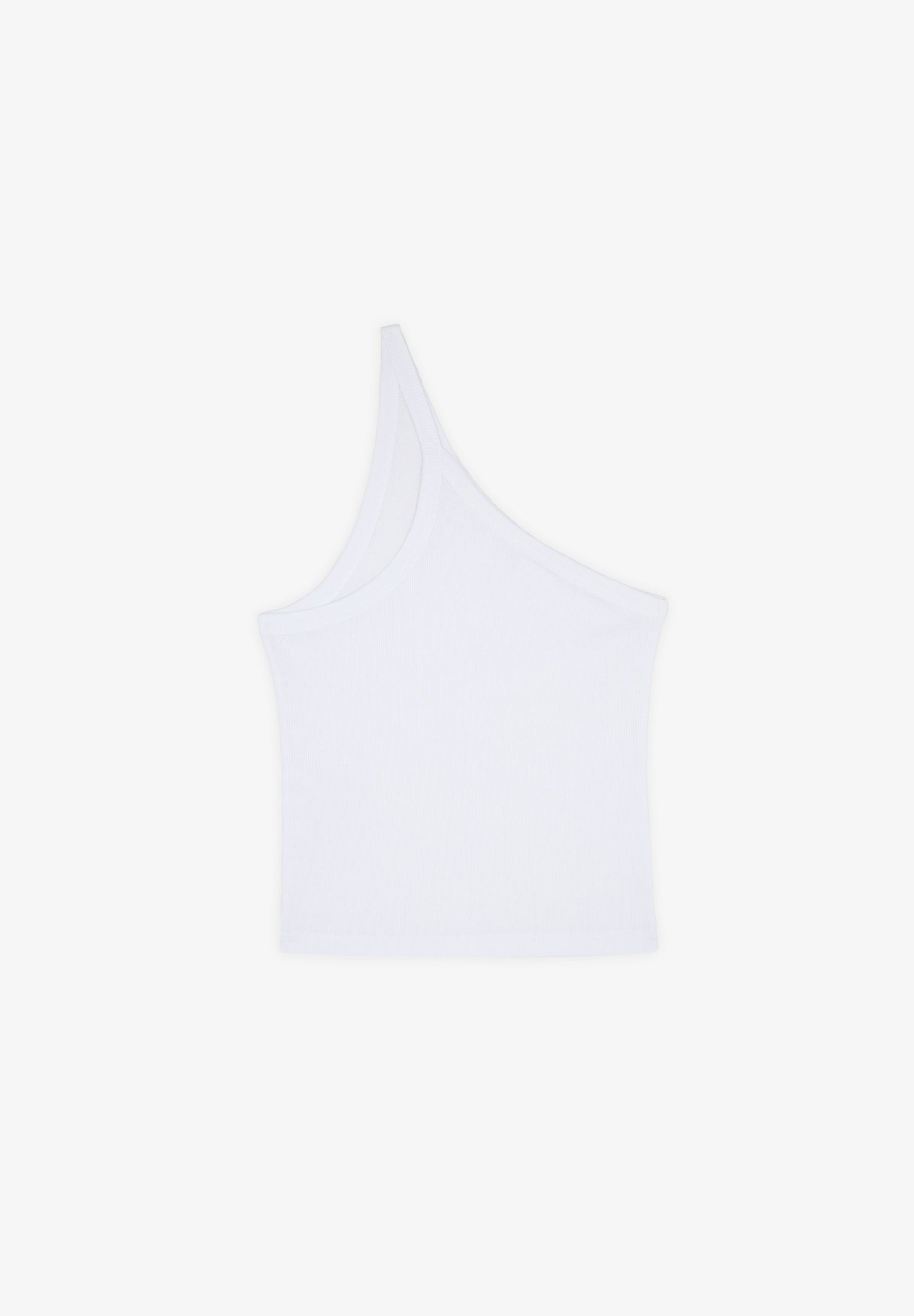ASYMMETRIC RIBBED T-SHIRT