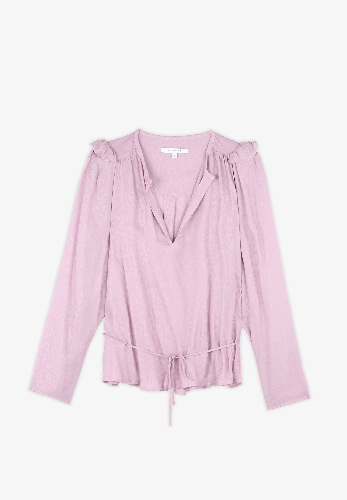 JACQUARD BLOUSE WITH BOW