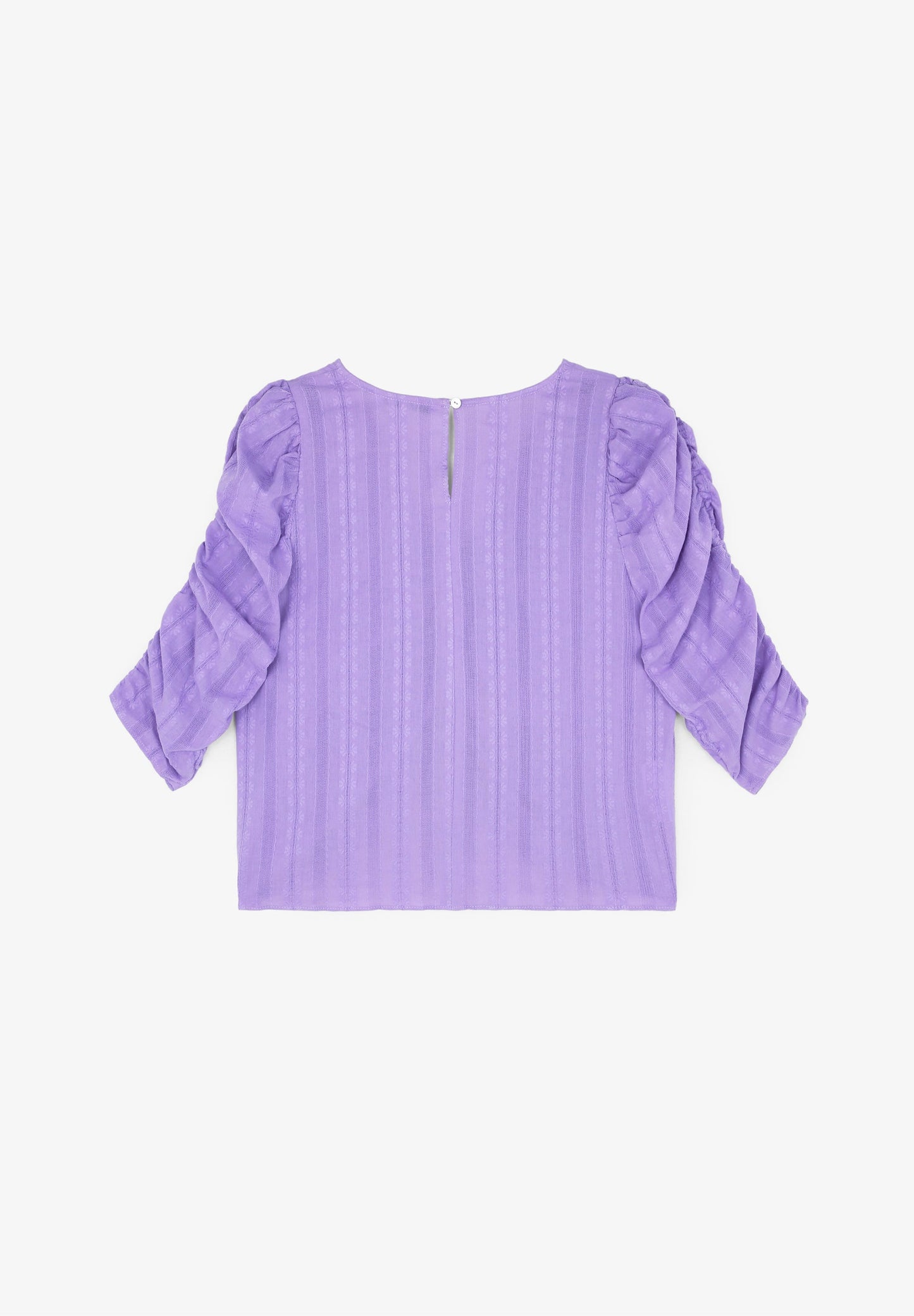 GATHERED STRIPED BLOUSE