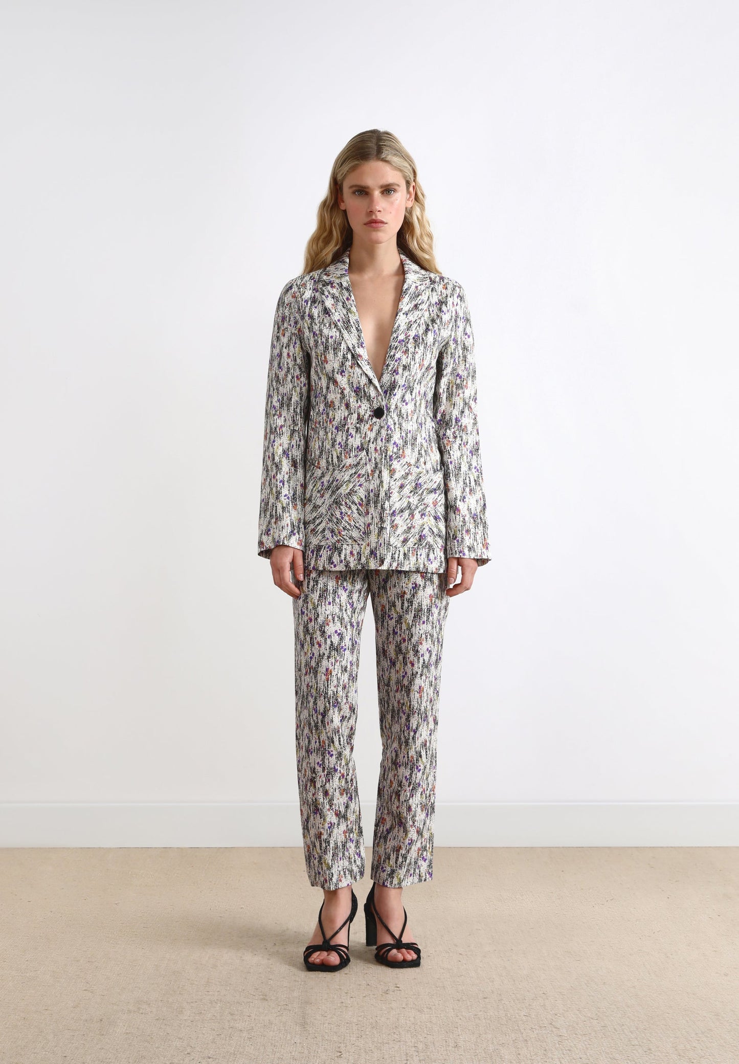 MULTICOLOURED LINEN BLAZER