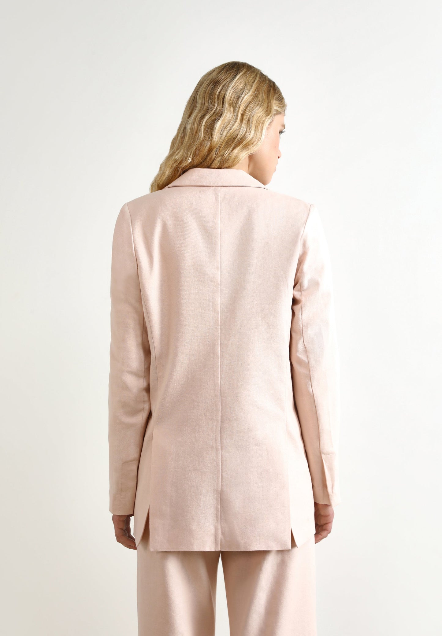 LINEN BLAZER WITH BRAIDED DETAILS