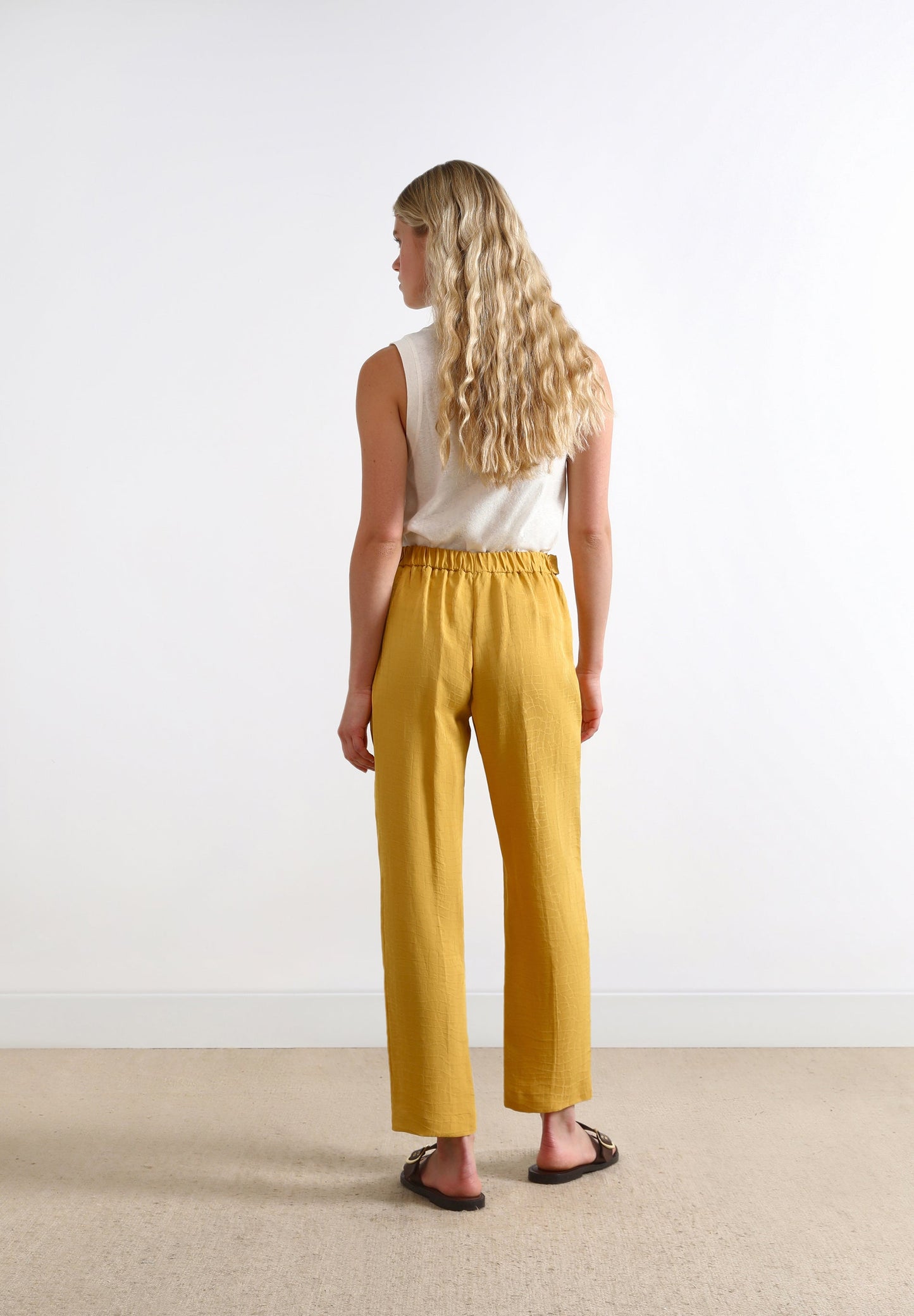 STRAIGHT JACQUARD TROUSERS