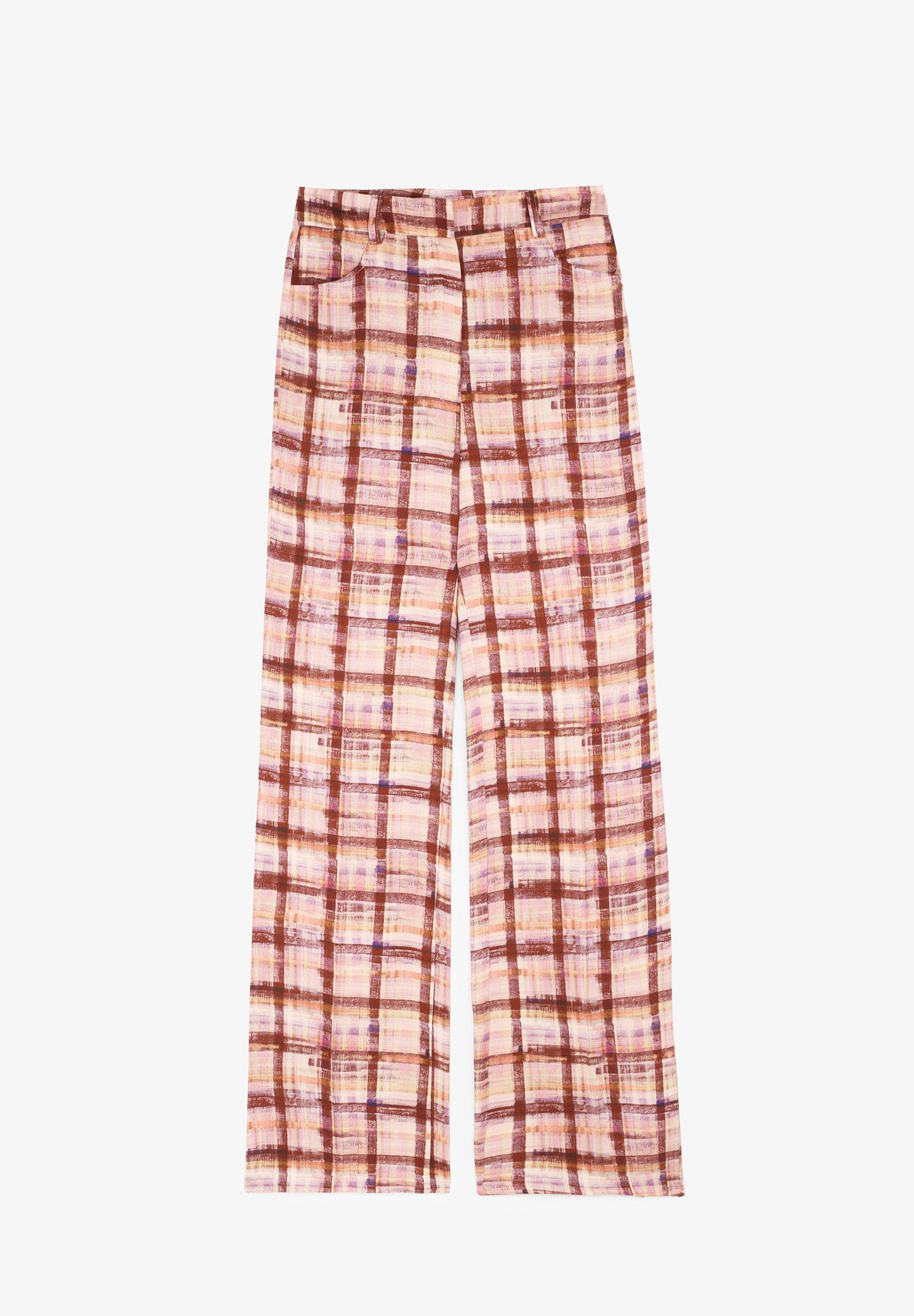 CHECKED PALAZZO TROUSERS