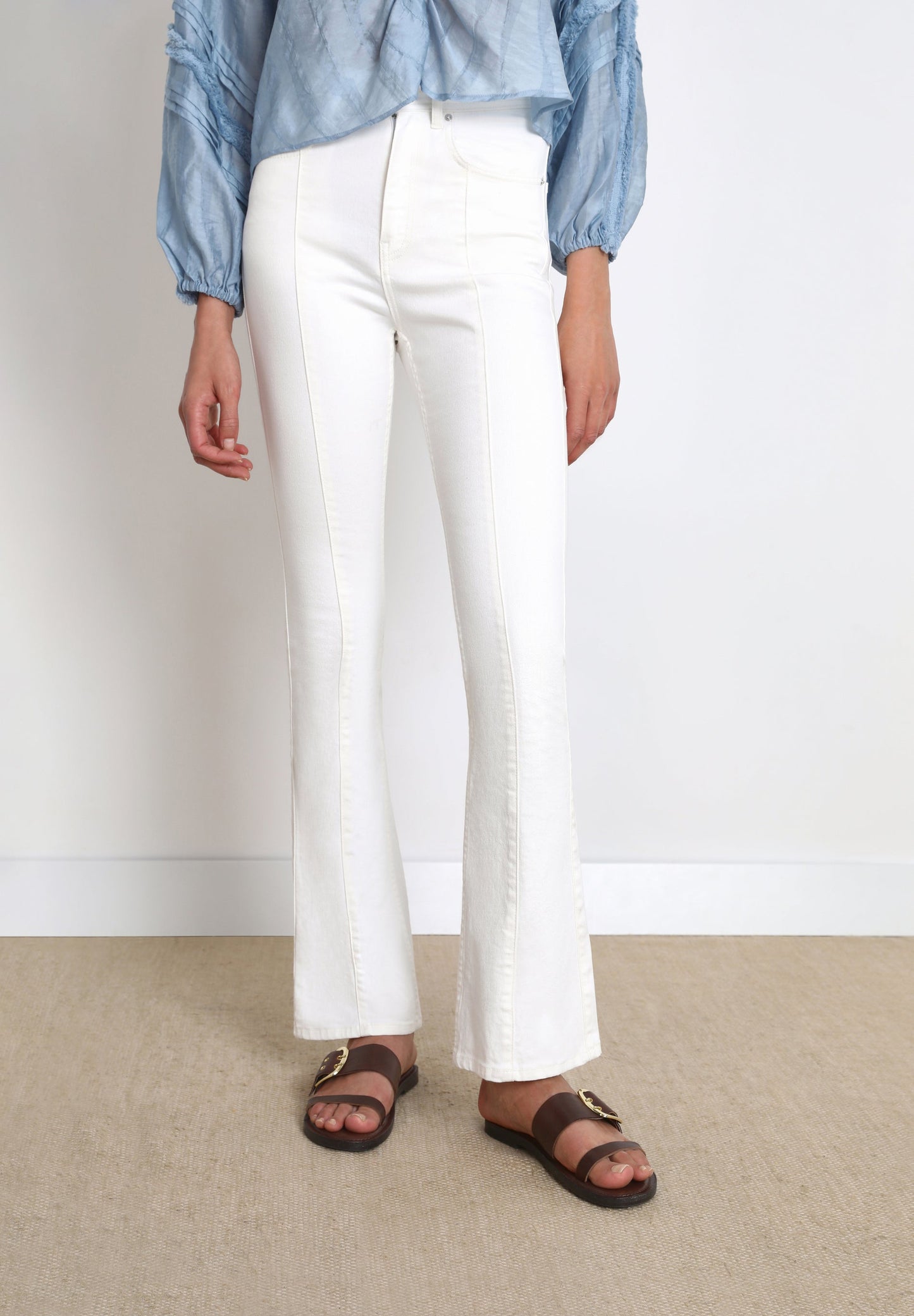 BOOTCUT JEANS WITH SEAM DETAILS