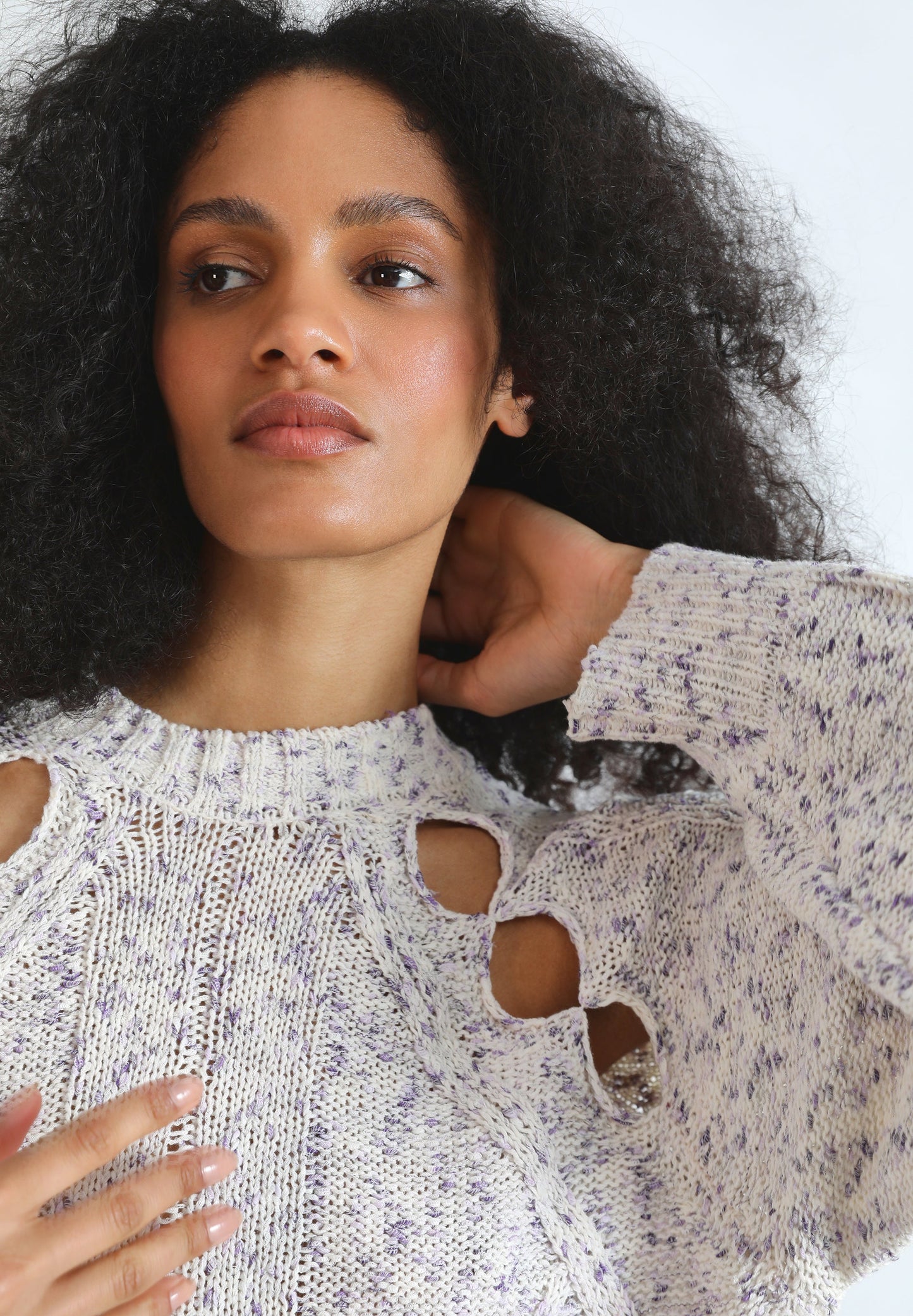 SWEATER WITH SLIT DETAILS