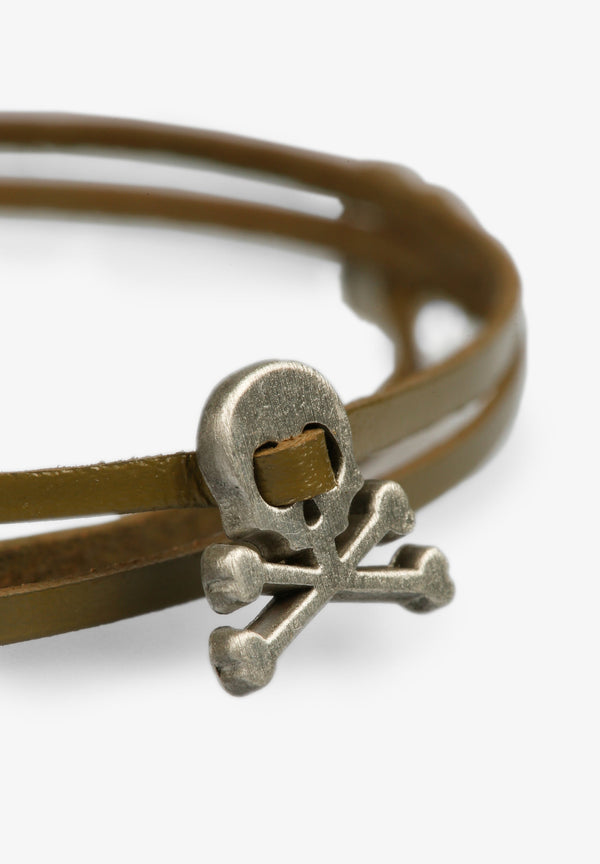CORD BRACELET WITH SKULL