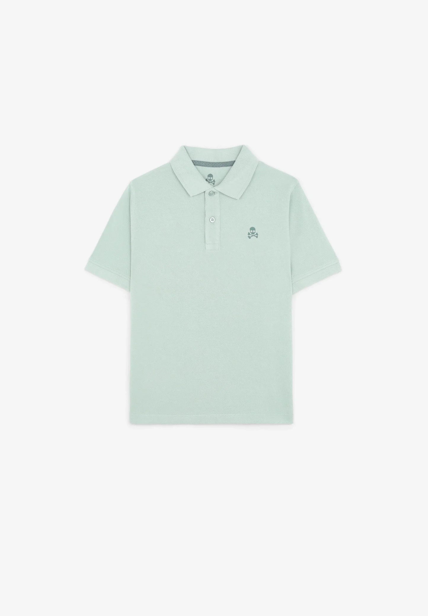 BASIC POLO SHIRT WITH SKULL DETAIL