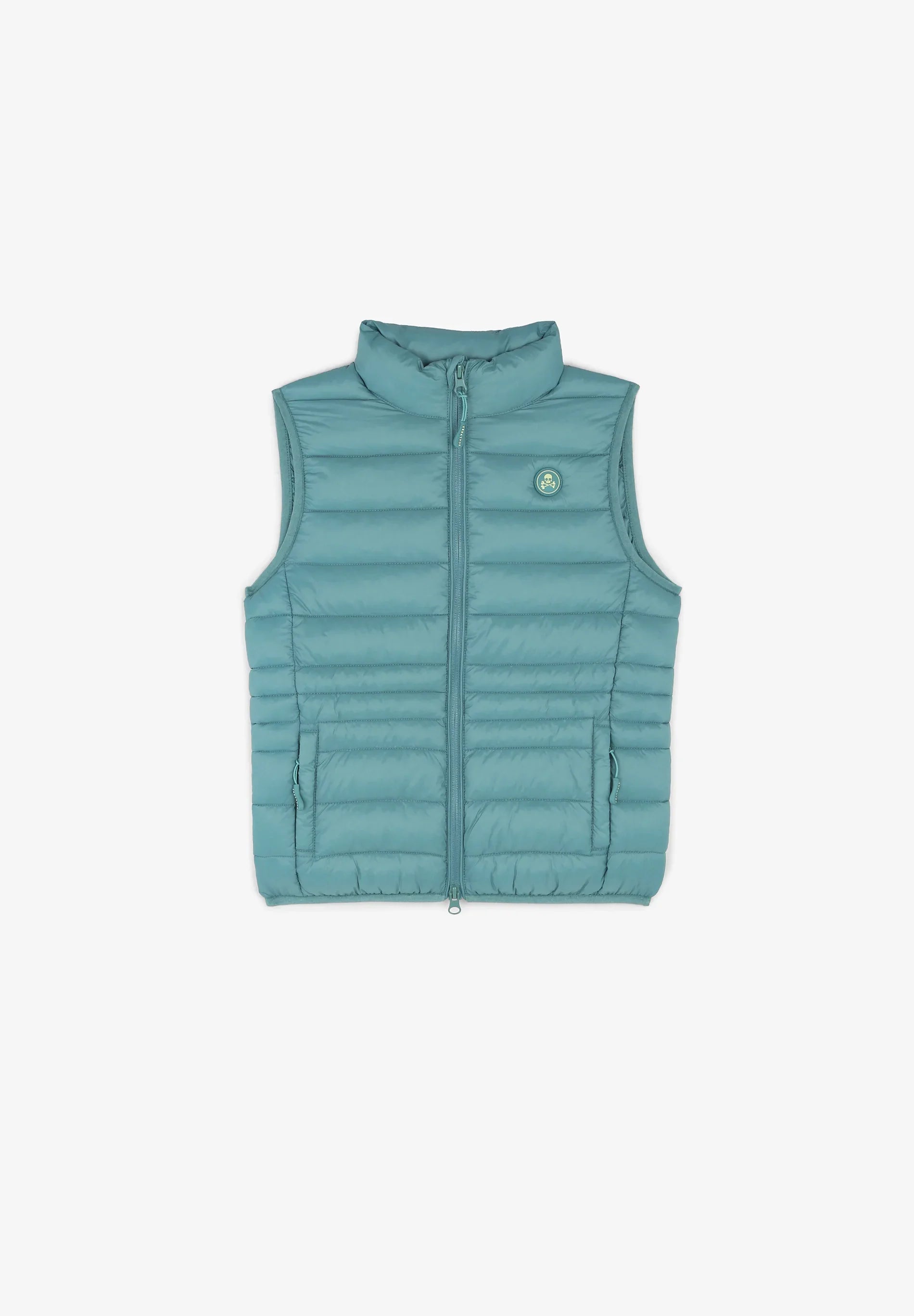 PUFFER VEST WITH SKULL