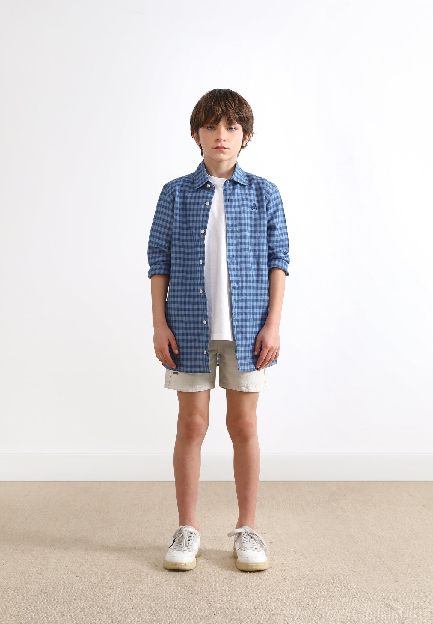 CHECKED LINEN SHIRT