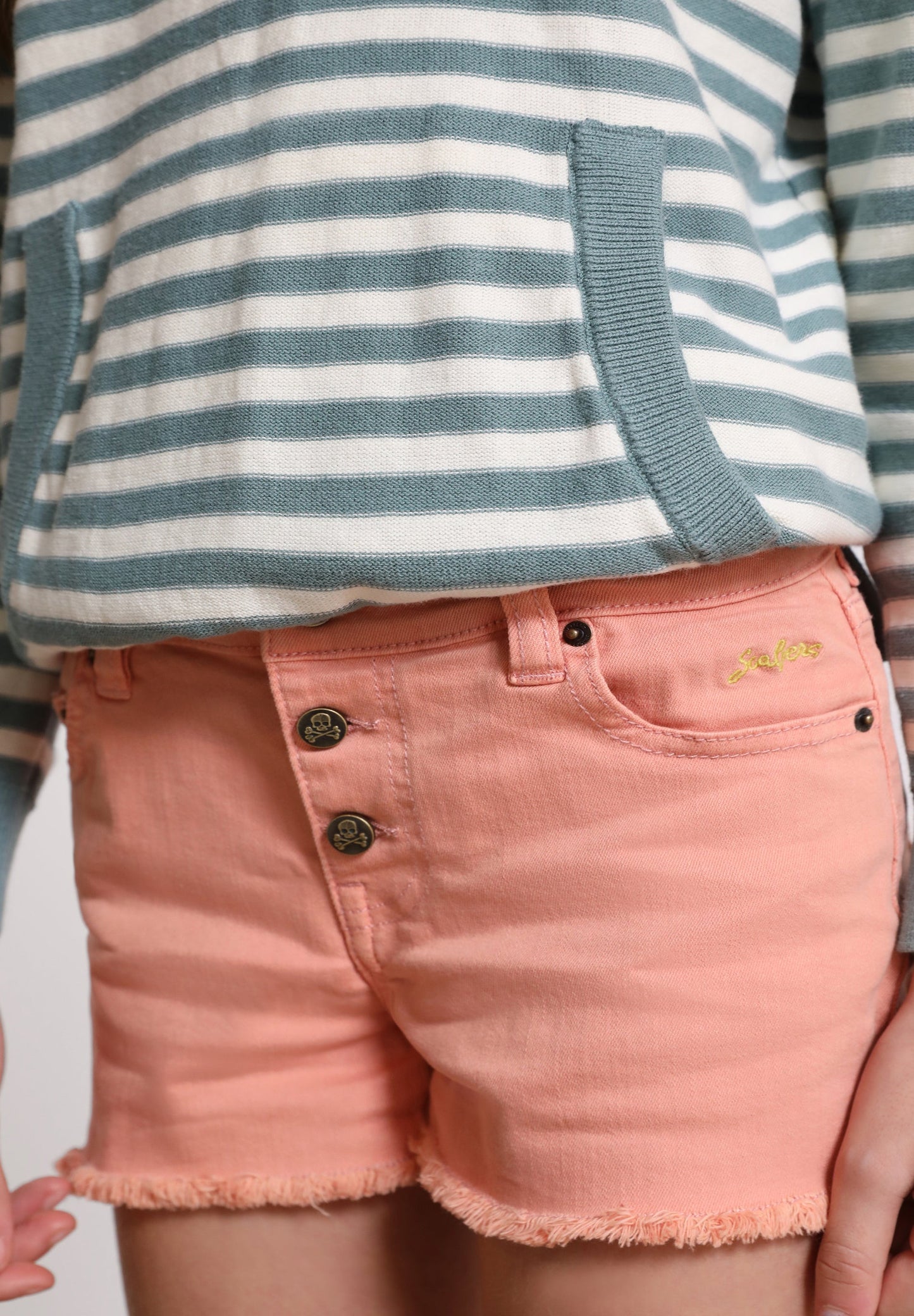 FRAYED EDGE BERMUDA SHORTS