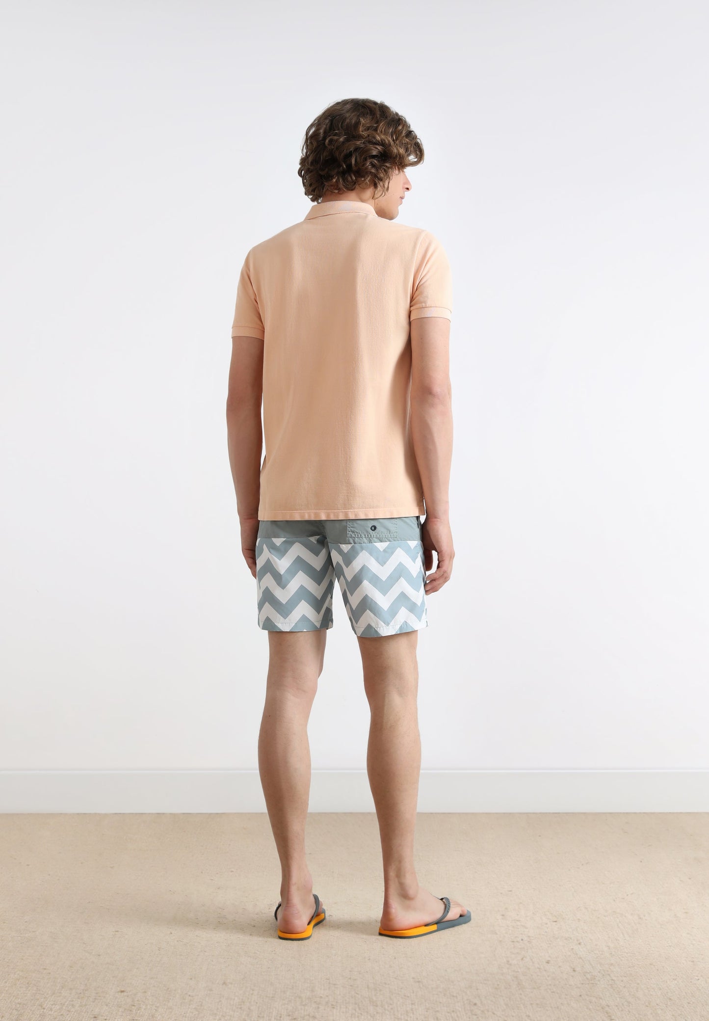 ZIGZAG PRINT SWIMMING TRUNKS