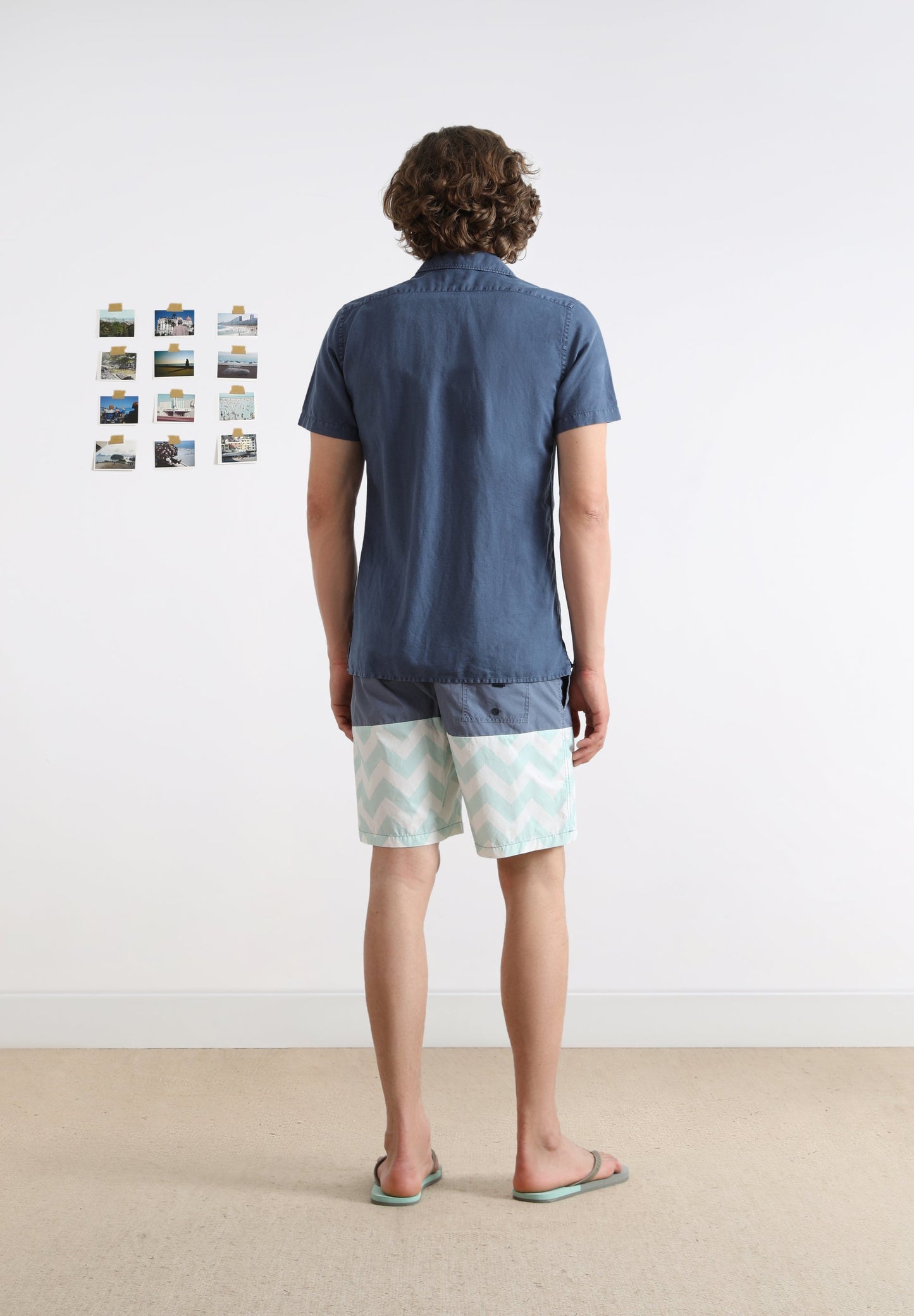 ZIGZAG PRINT SWIMMING TRUNKS