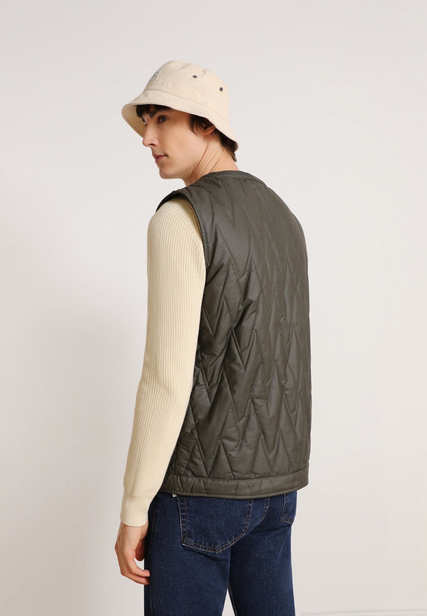 ZIG-ZAG QUILTED WAISTCOAT