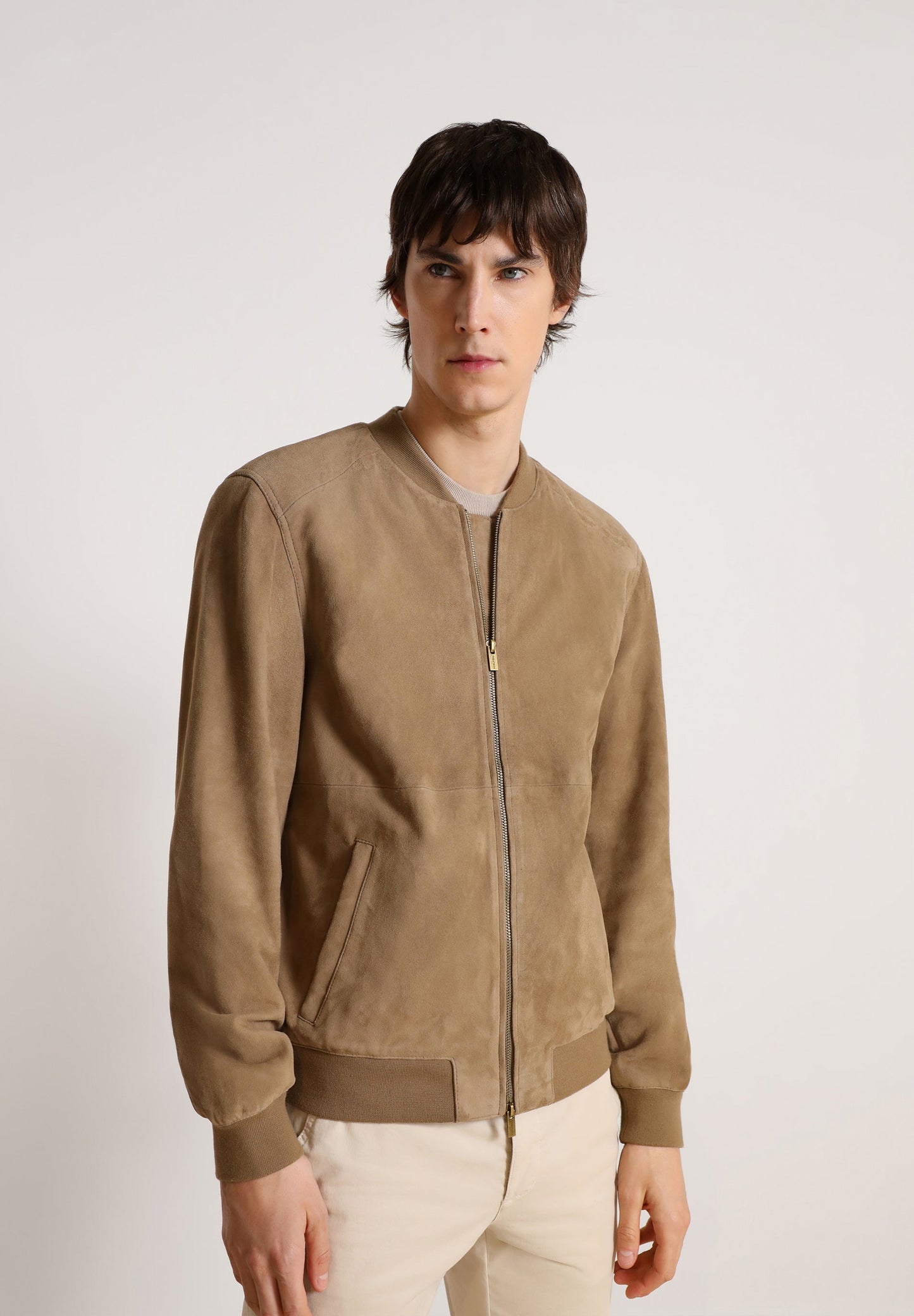 LEATHER BOMBER JACKET