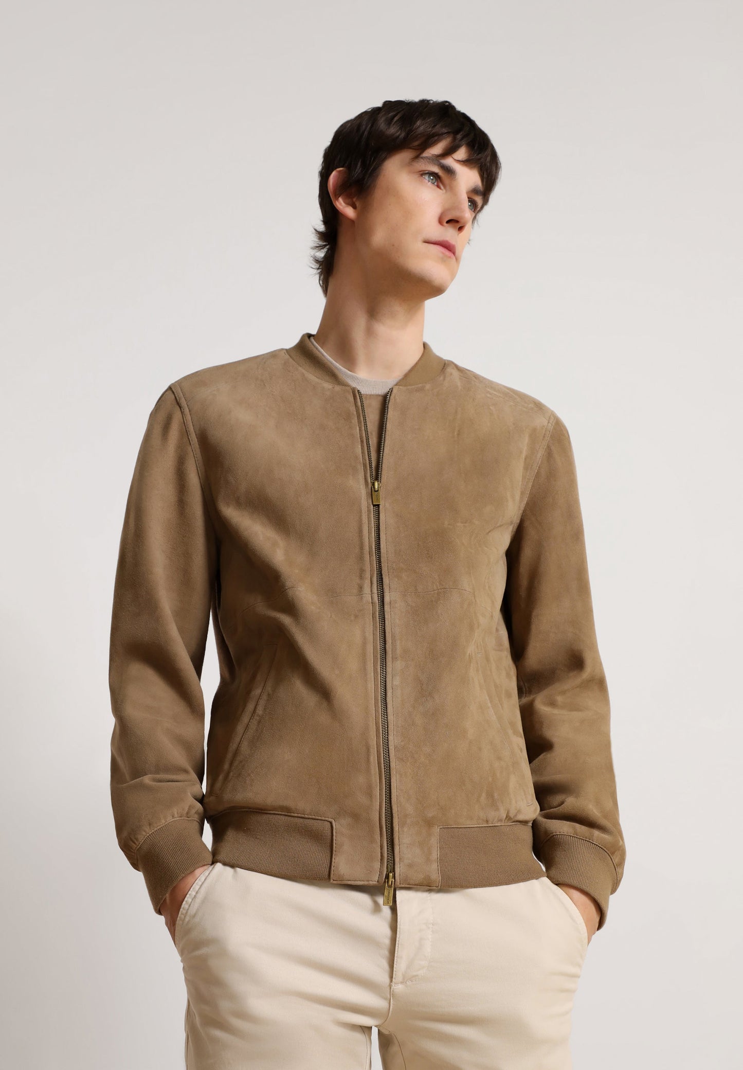 LEATHER BOMBER JACKET