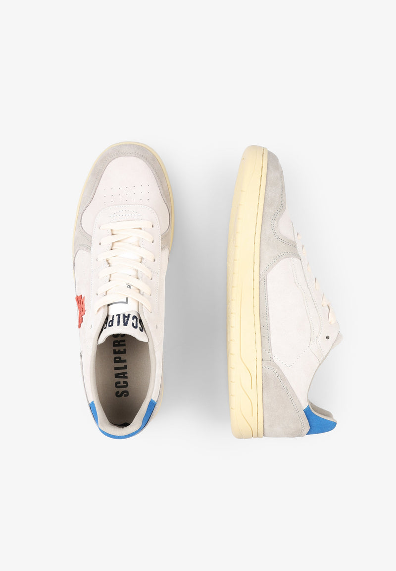 LEATHER SNEAKERS WITH CONTRAST DETAIL
