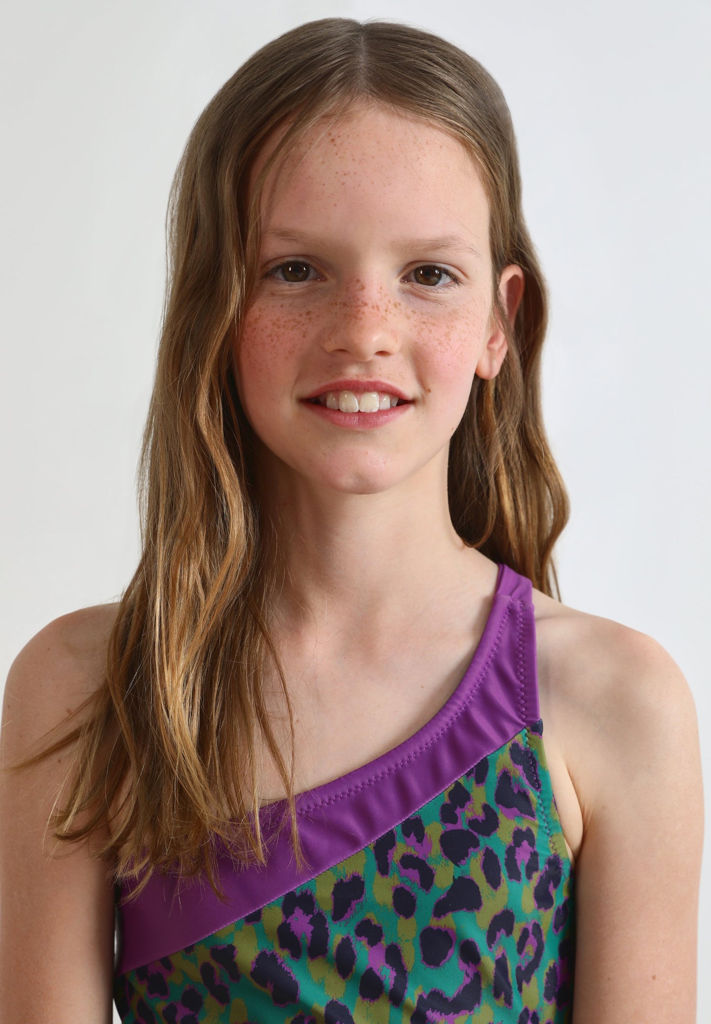 ASYMMETRIC ANIMAL PRINT SWIMSUIT