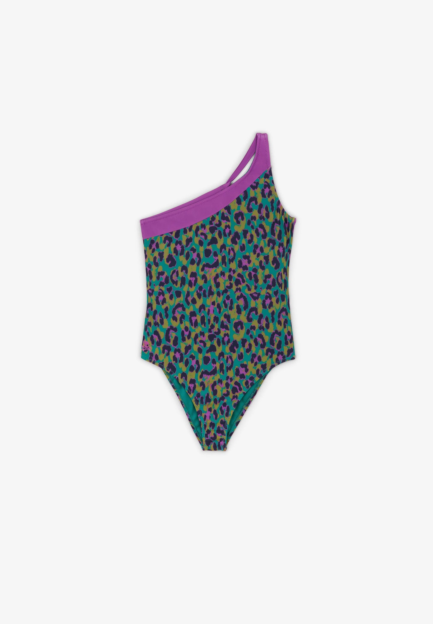 ASYMMETRIC ANIMAL PRINT SWIMSUIT