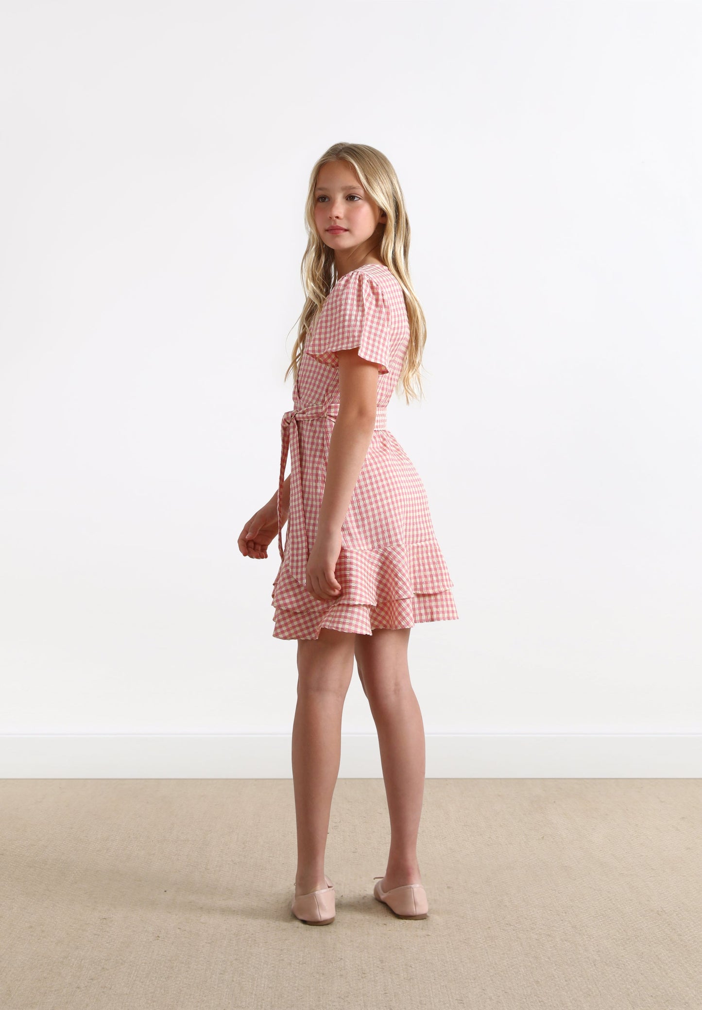 GINGHAM SARONG DRESS