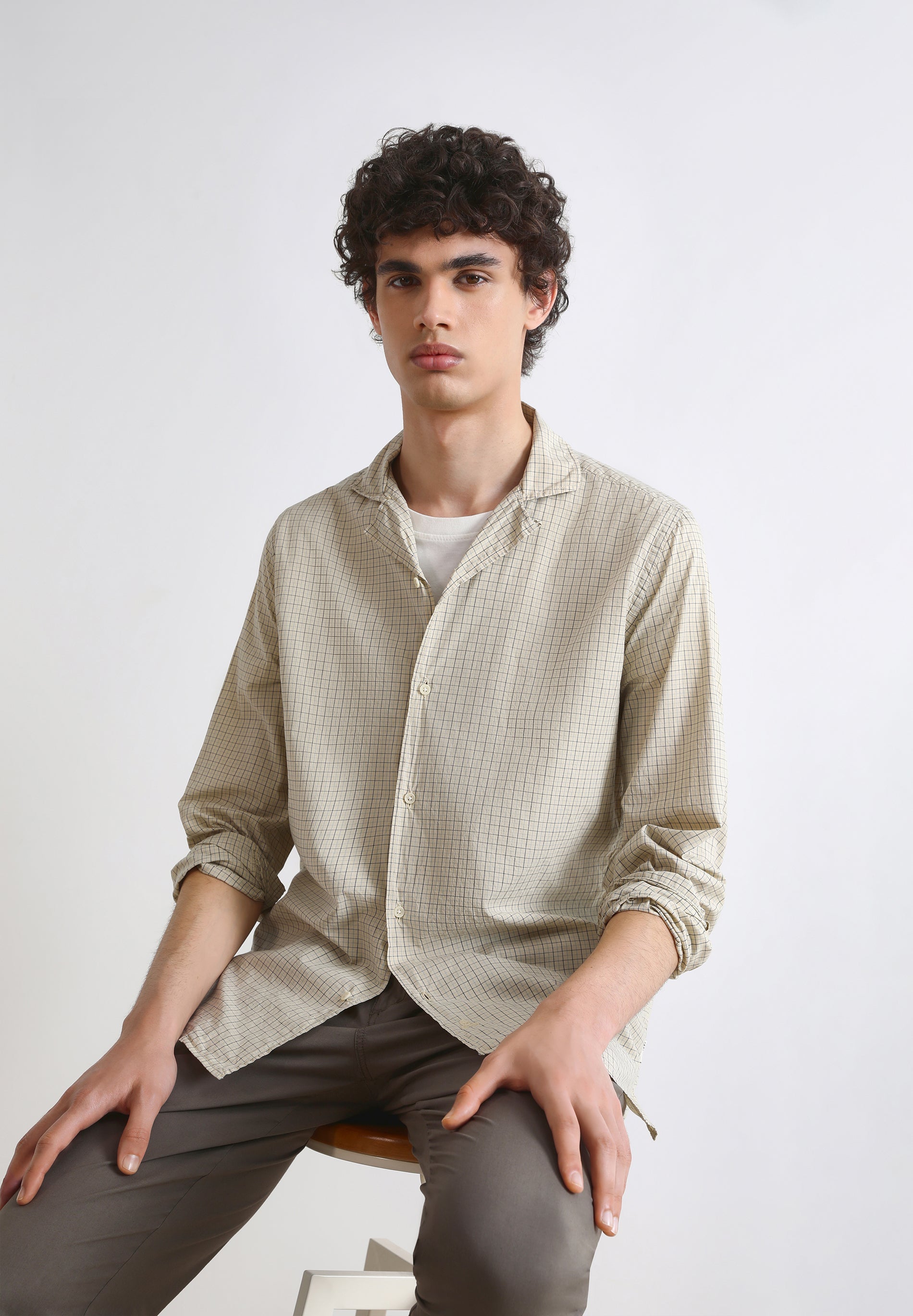 POPLIN CHECK SHIRT