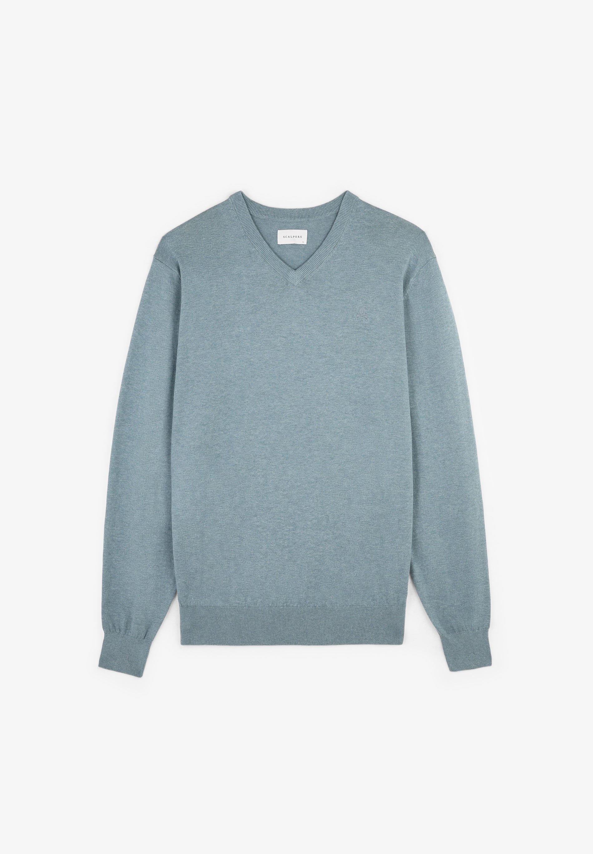 V-NECK SWEATER WITH SKULL