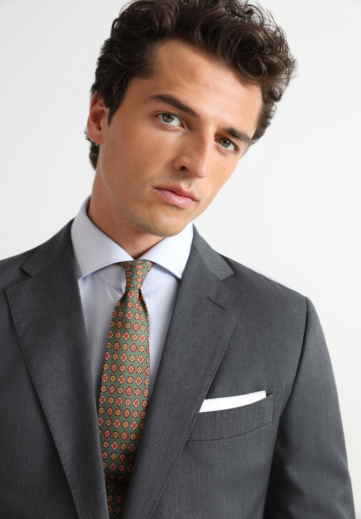 GREY WOOL TEXTURED SUIT