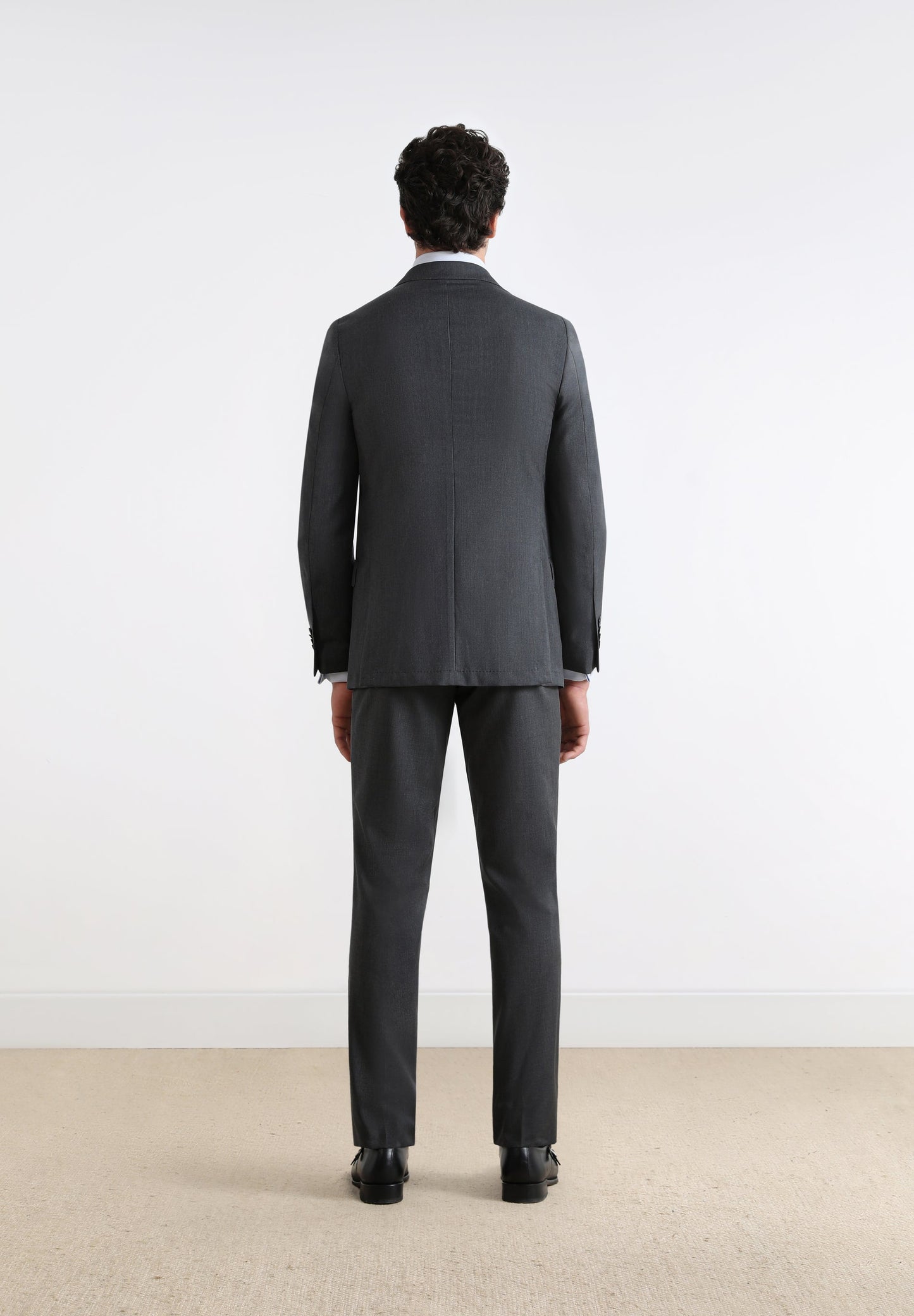 GREY WOOL TEXTURED SUIT