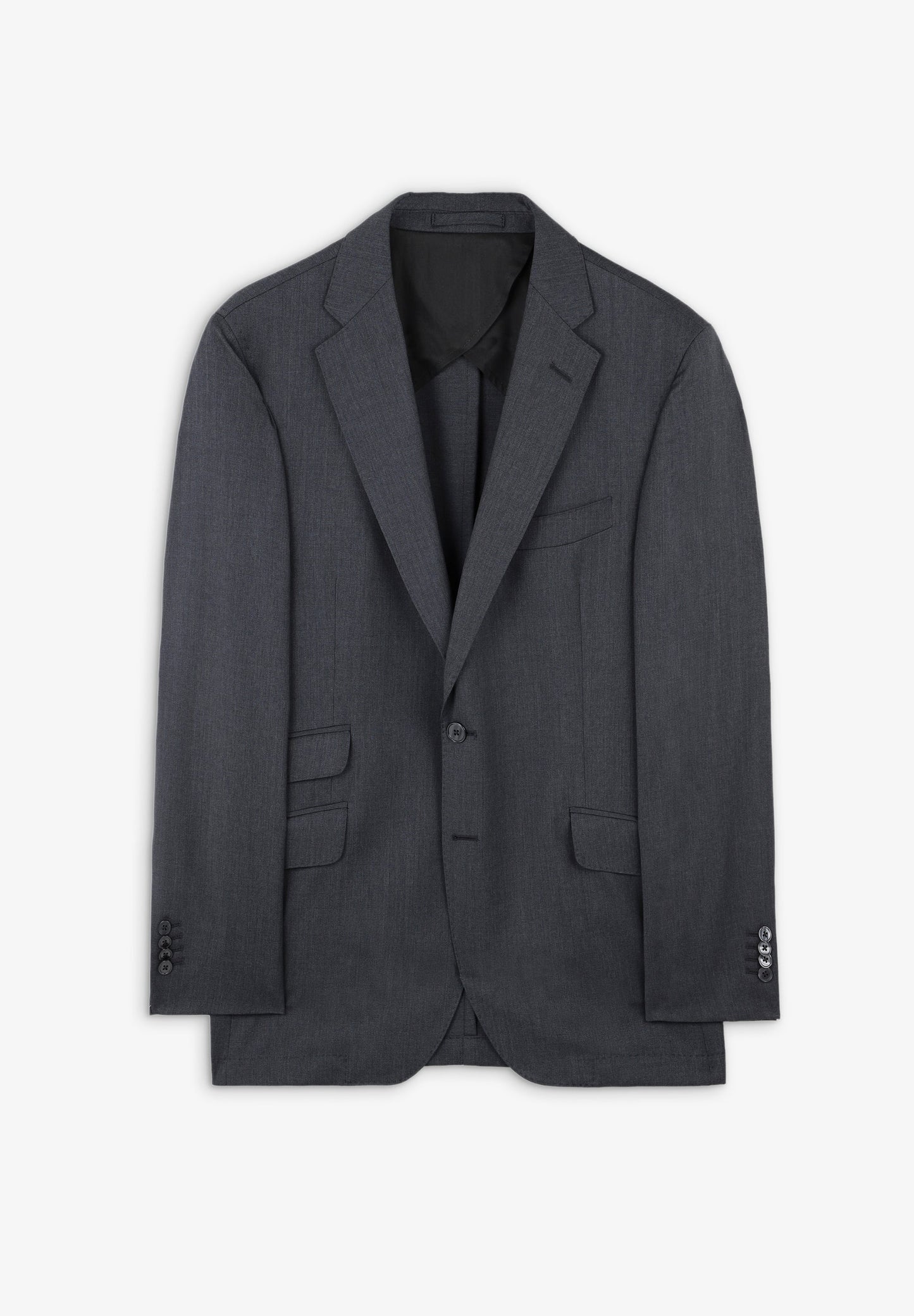 GREY WOOL STRUCTURE SUIT