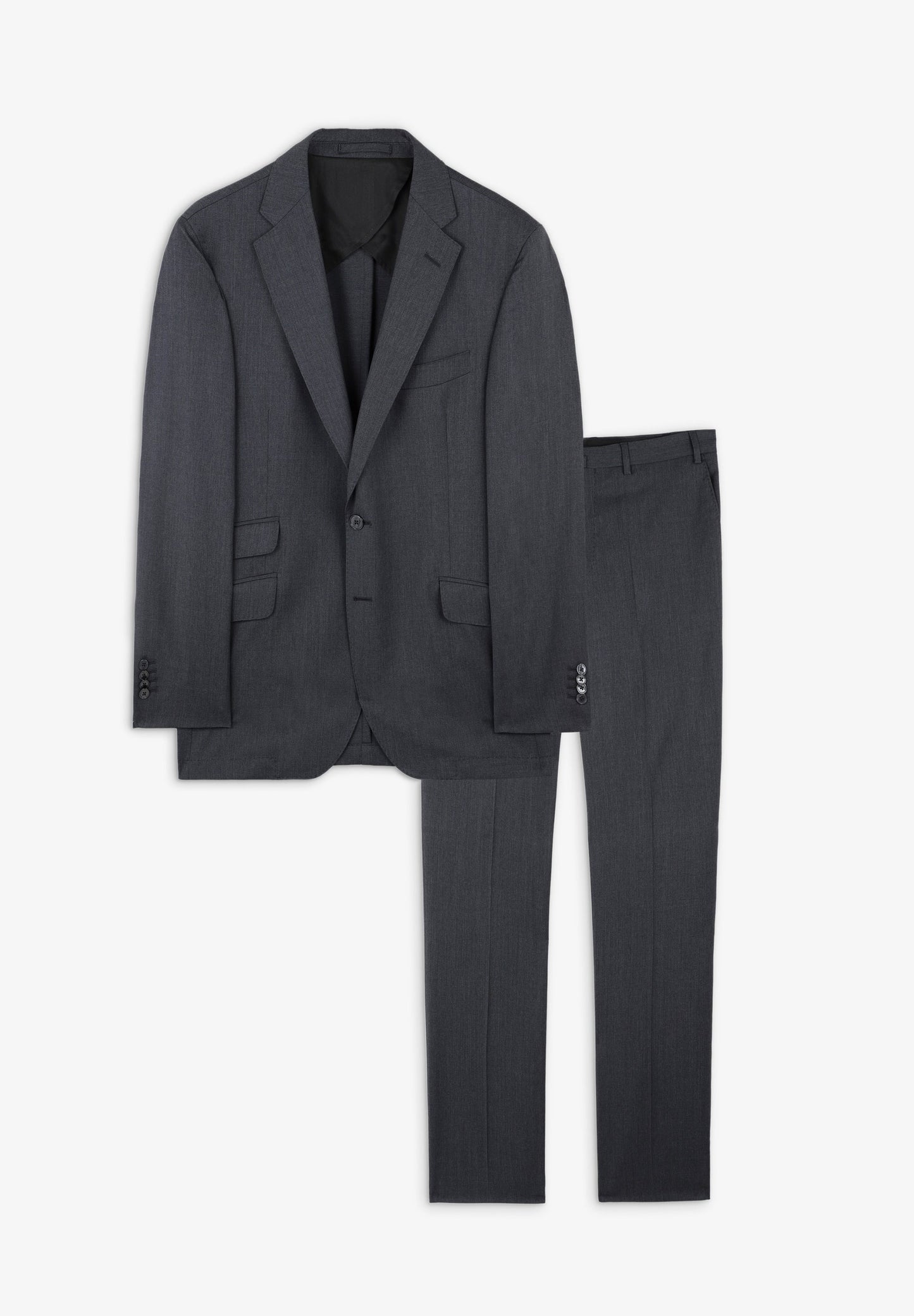 GREY WOOL TEXTURED SUIT