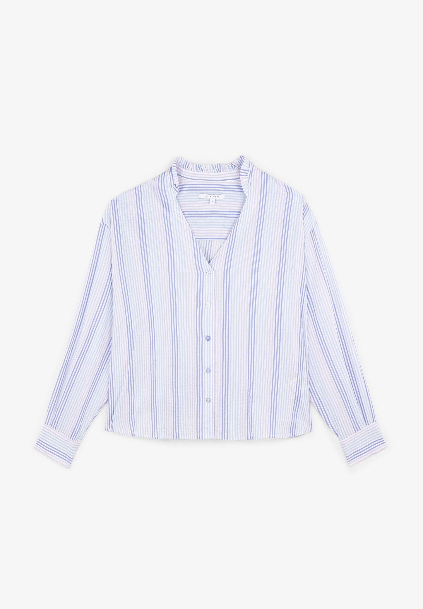 MULTICOLOURED STRIPED BLOUSE