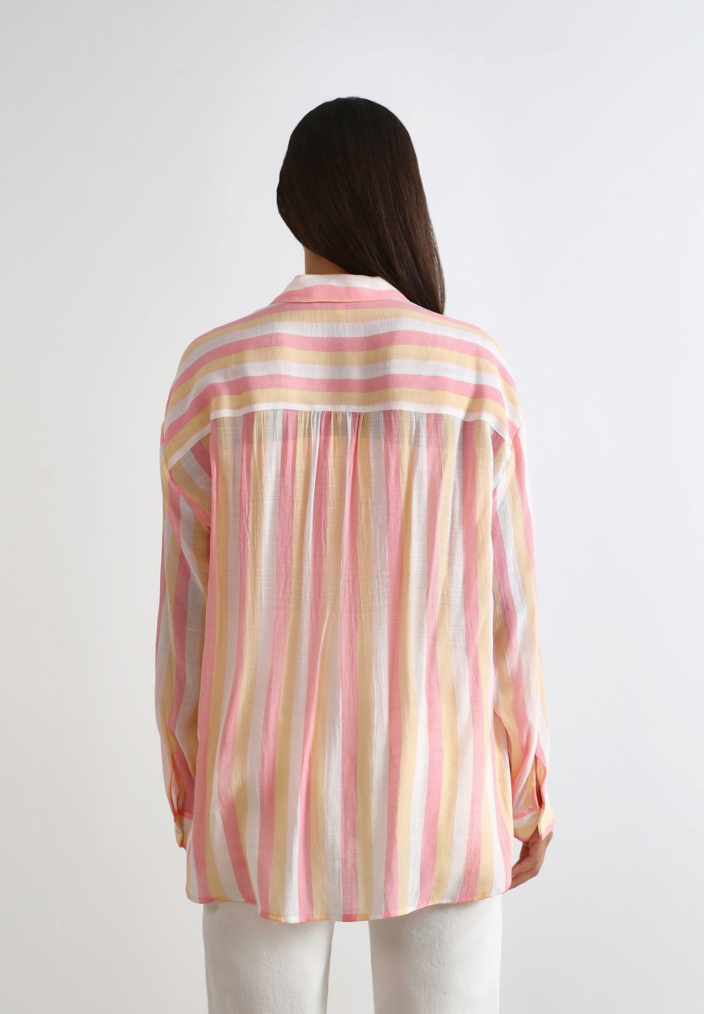 STRIPED SHIRT TOP SET