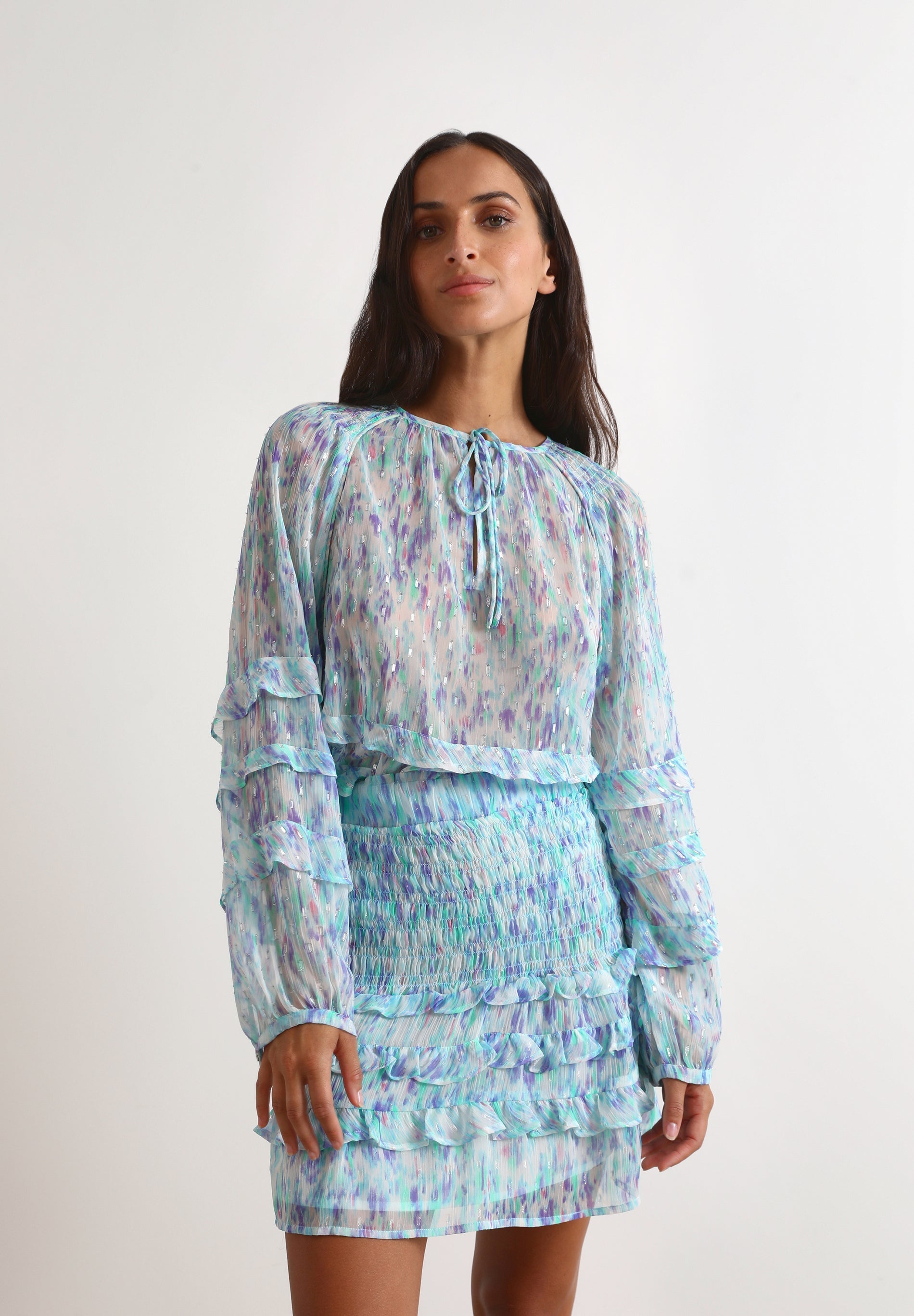 PRINT BLOUSE WITH DETAILS