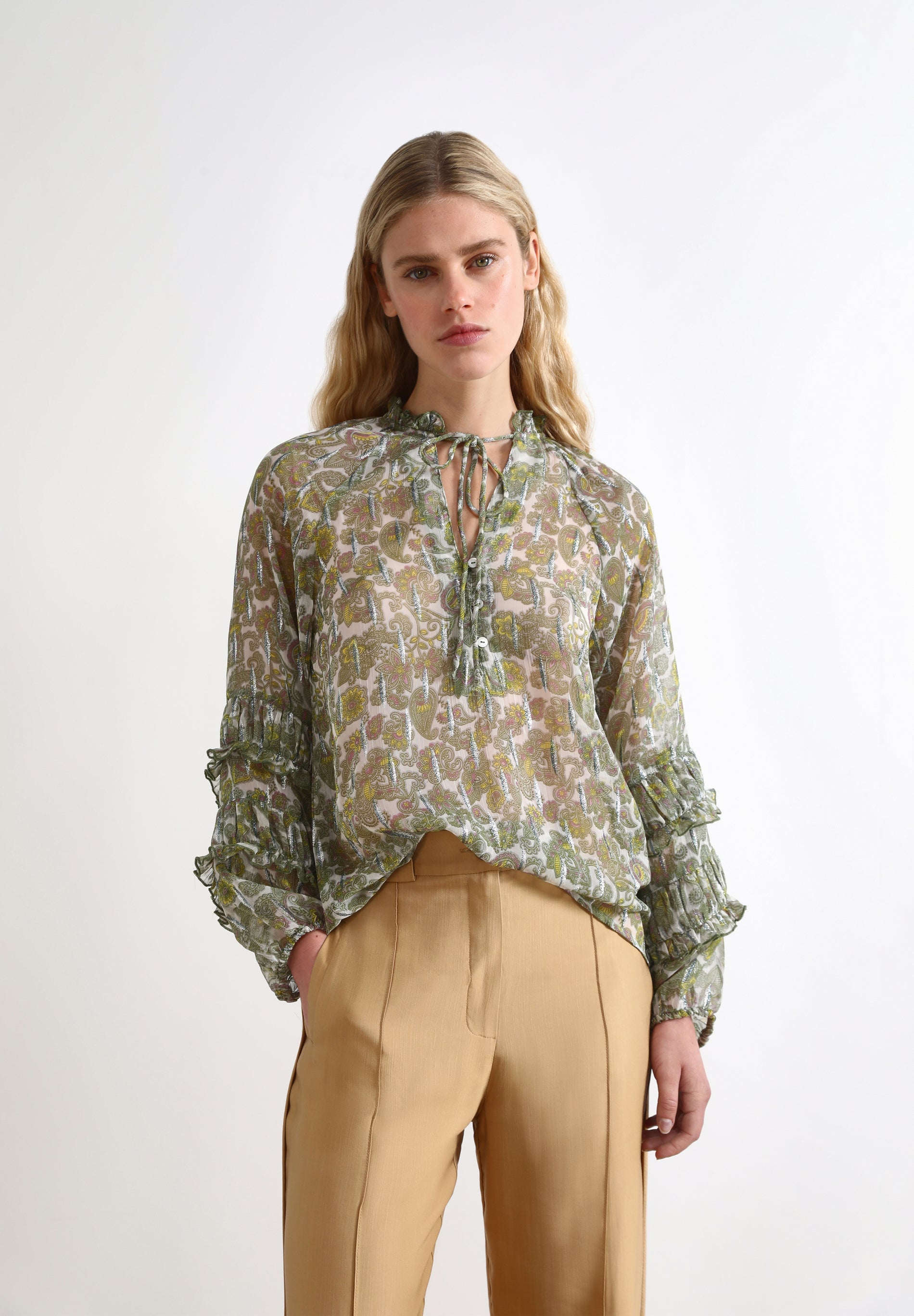 PAISLEY LUREX BLOUSE