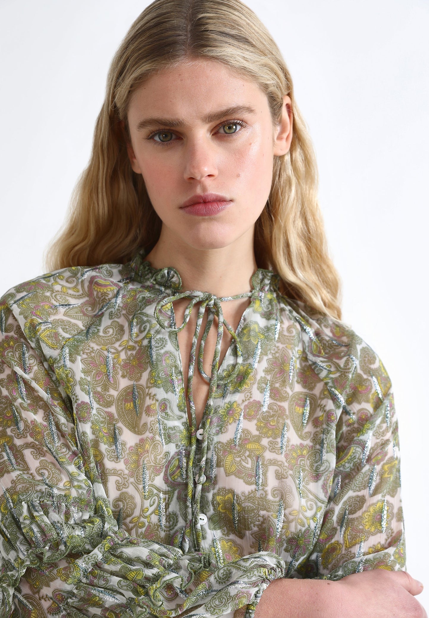 PAISLEY LUREX BLOUSE