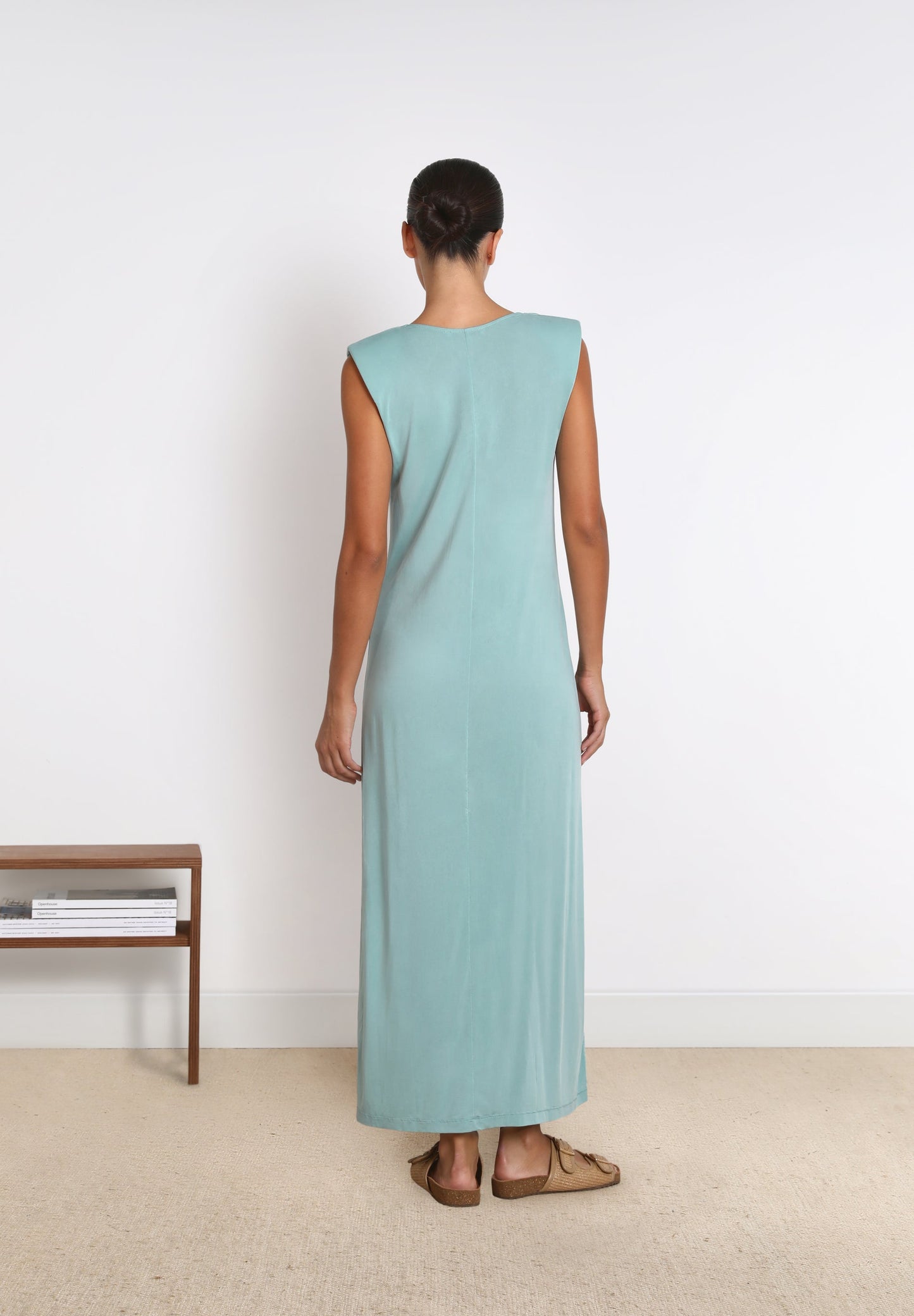 DRAPED CUPRO DRESS