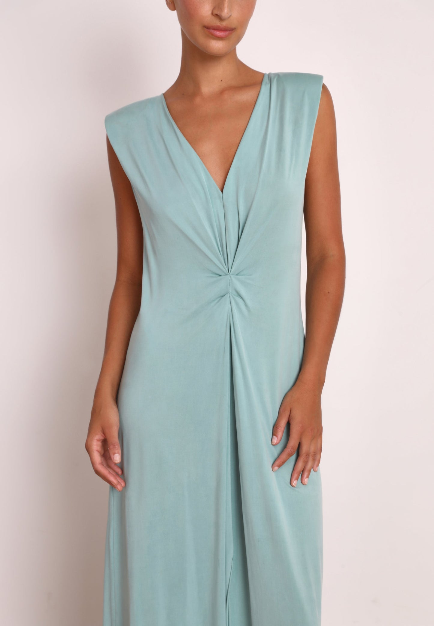 DRAPED CUPRO DRESS