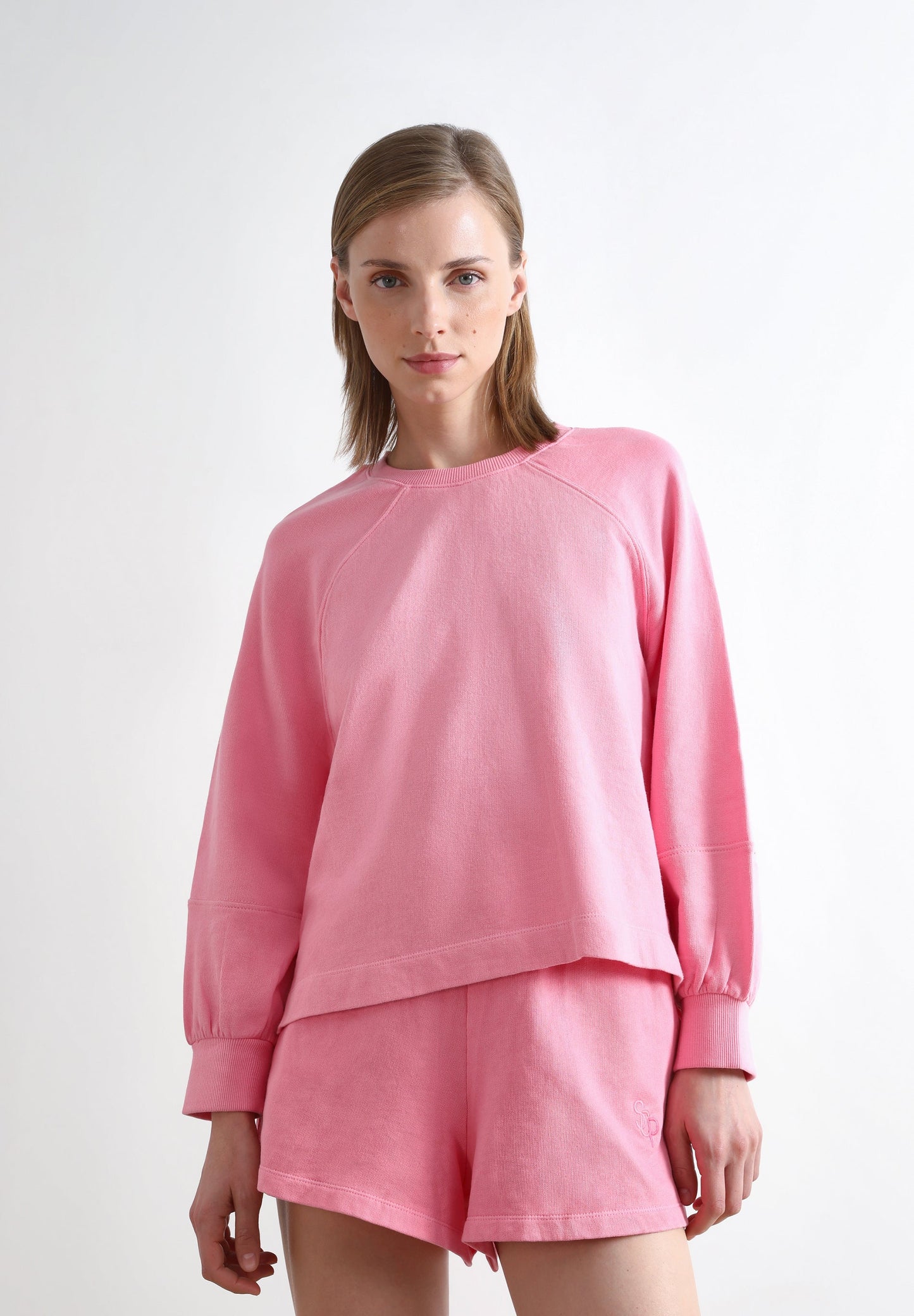 RANGLAN SLEEVE FADED SWEATSHIRT