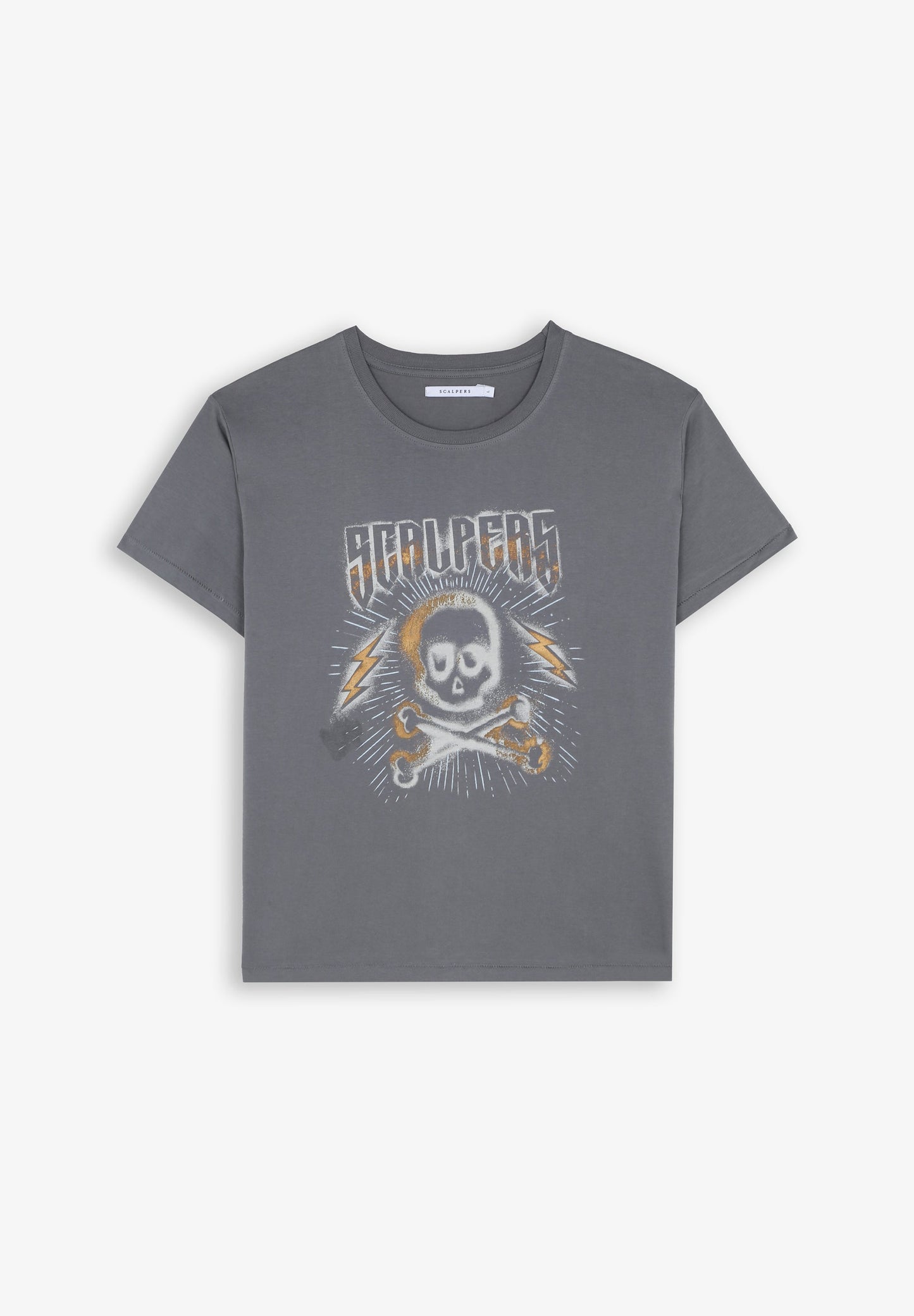 T-SHIRT WITH SKULL AND STRIPES