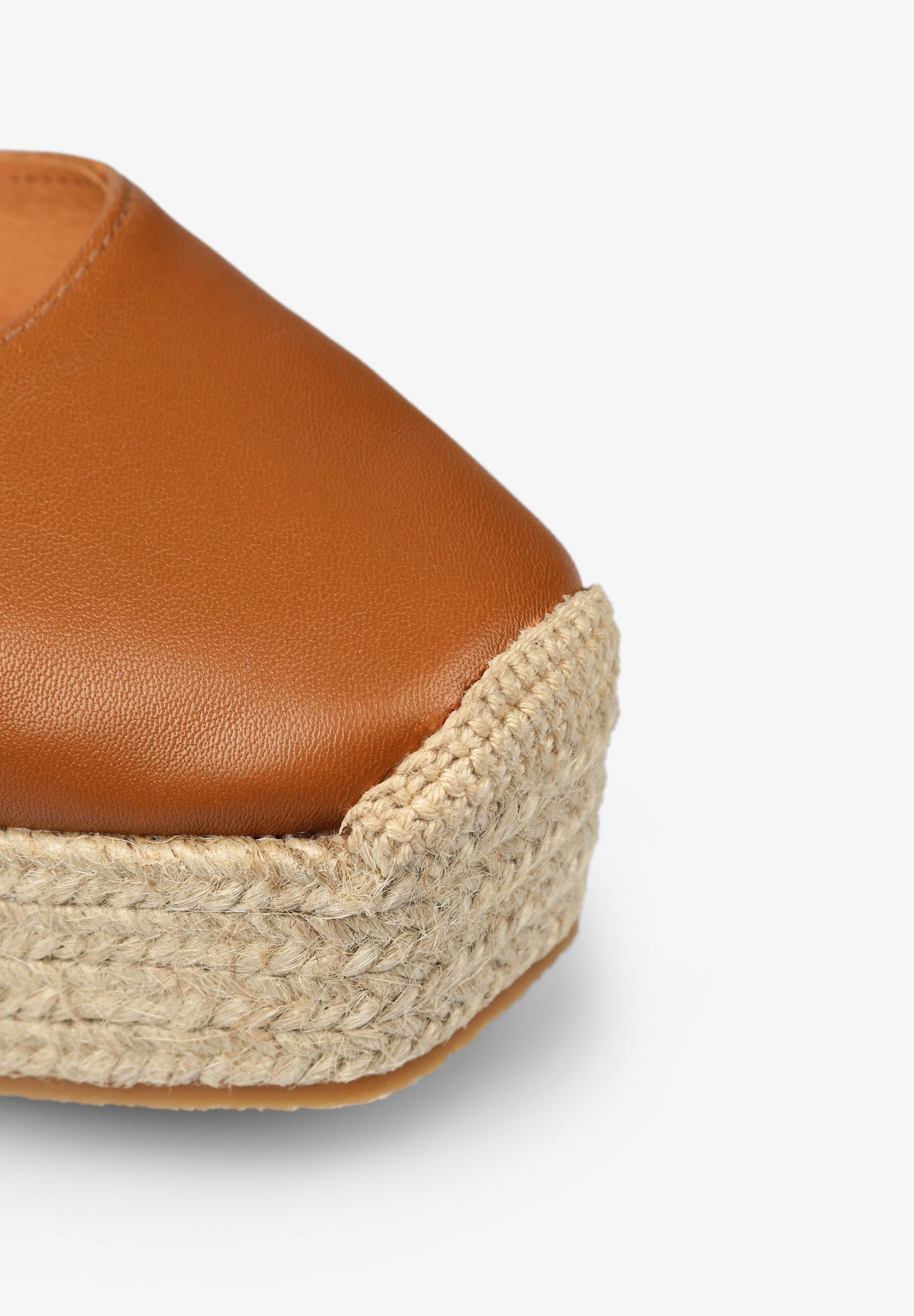 LEATHER WEDGE ESPADRILLES