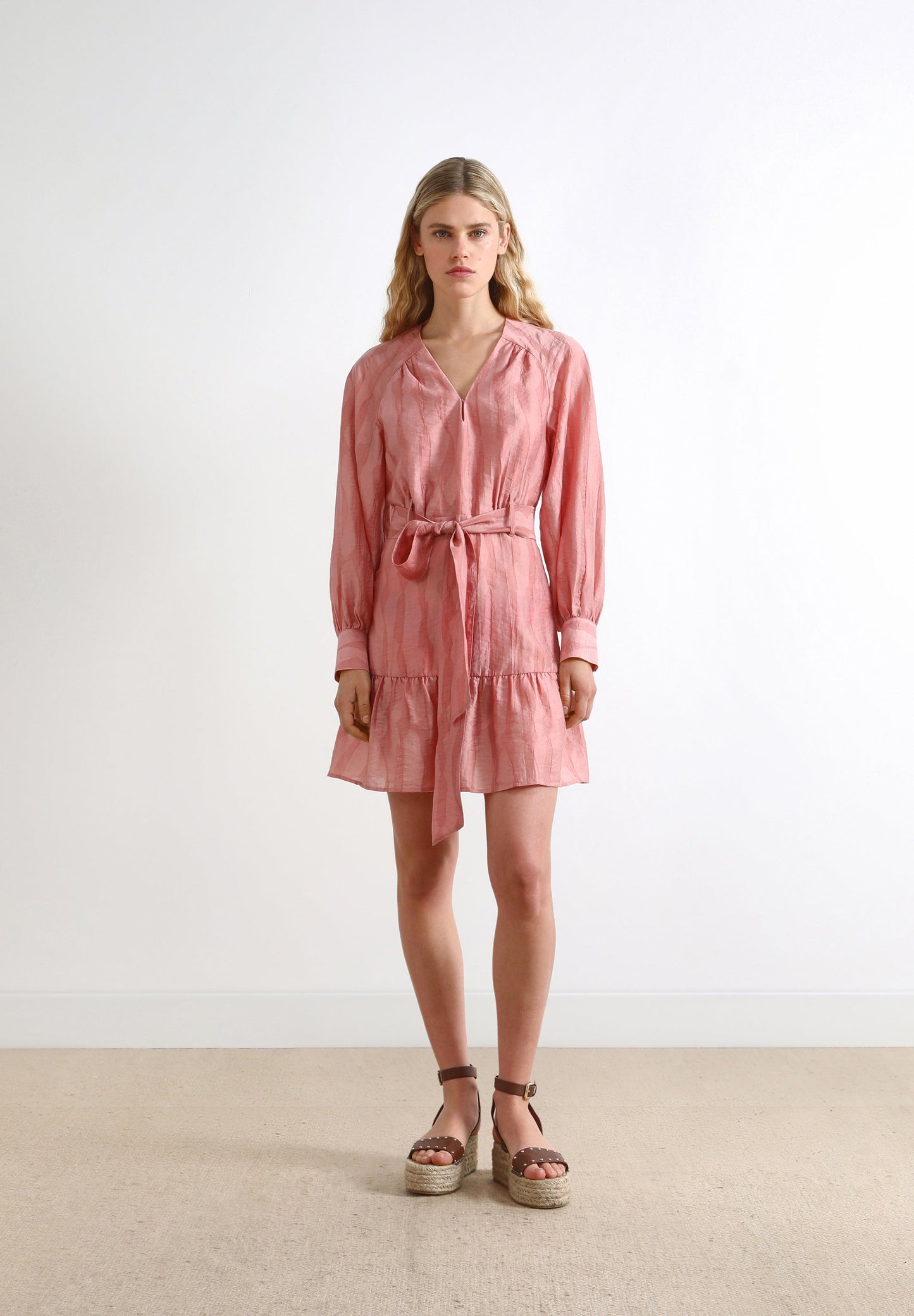 VOLUME JACQUARD DRESS