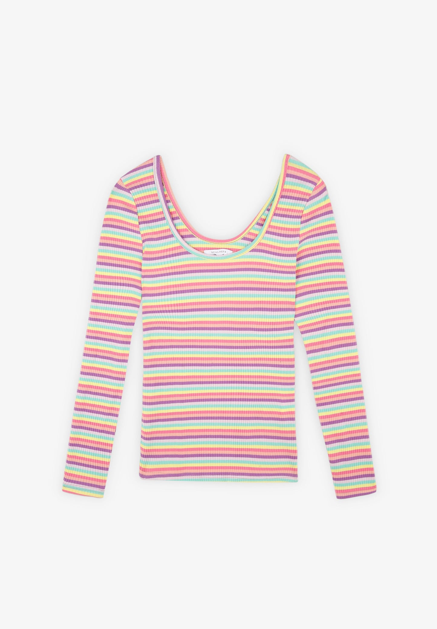 MULTICOLOURED STRIPED T-SHIRT