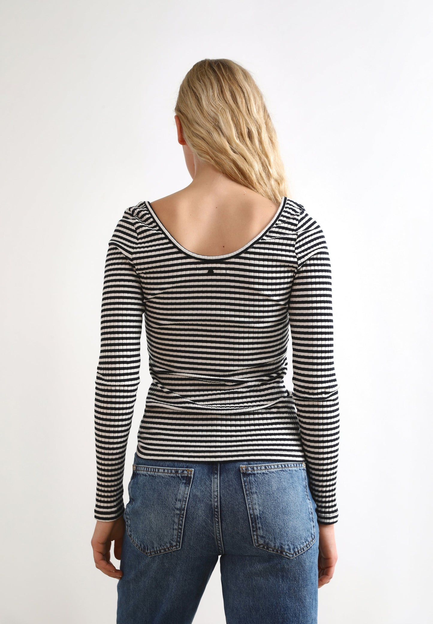 TWO-TONE STRIPED T-SHIRT